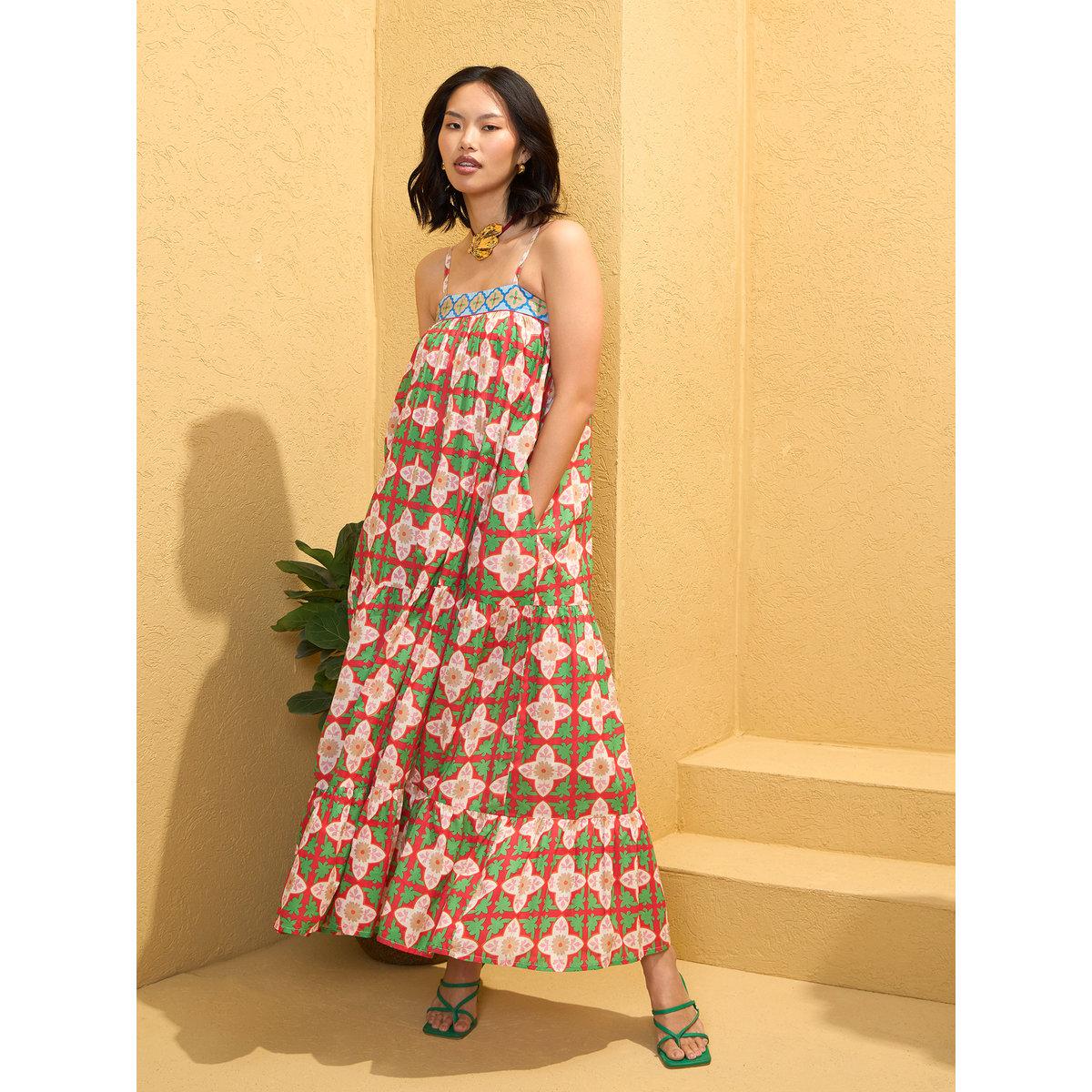 Sassafras Multi All Over Print Strappy Maxi Dress-women-clothing-dresses-image-1