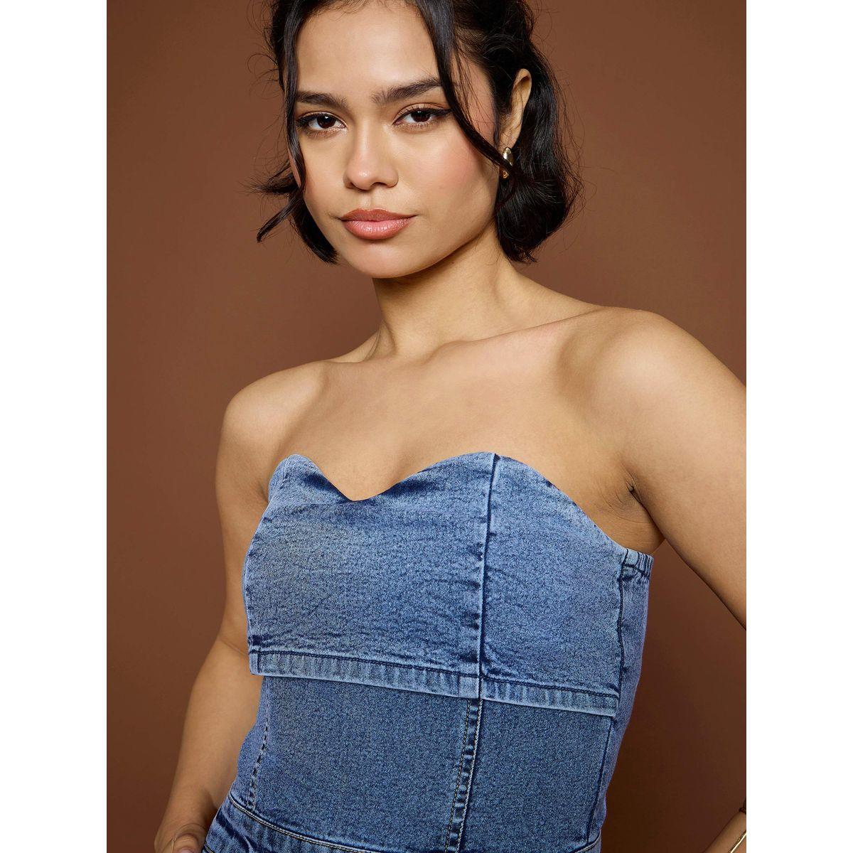 جمبسوت بنسيج دنيم وحافة أرجل واسعة-women-clothing-jumpsuits-image-4