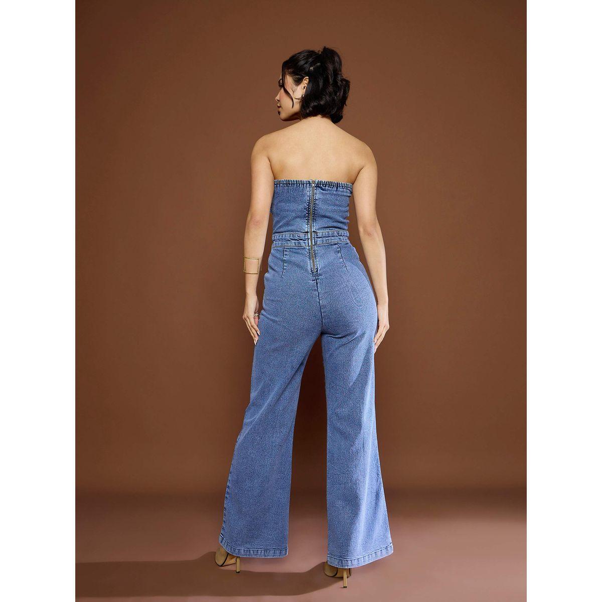 جمبسوت بنسيج دنيم وحافة أرجل واسعة-women-clothing-jumpsuits-image-5