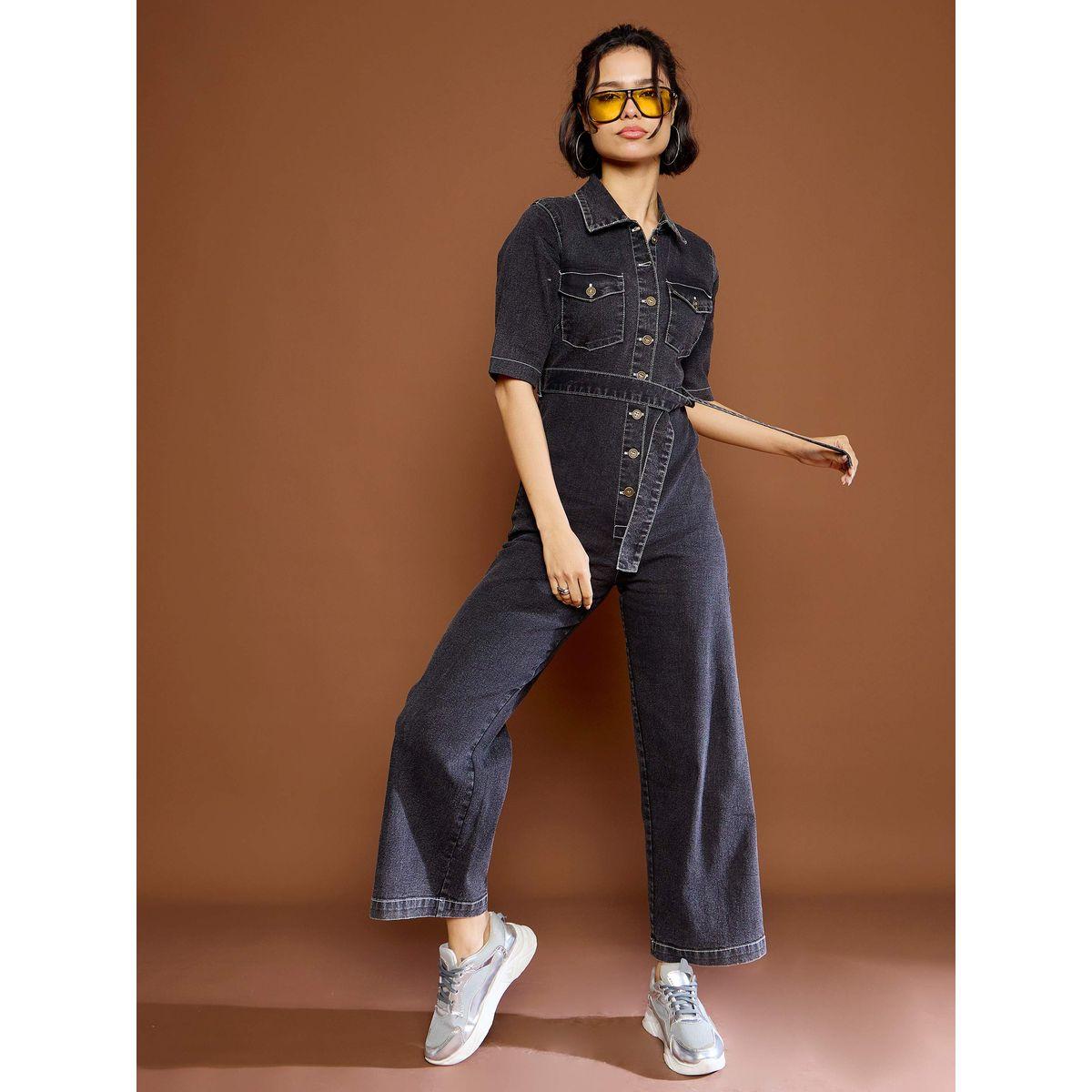 جمبسوت بنسيج دنيم وتفاصيل ربطة-women-clothing-jumpsuits-image-1