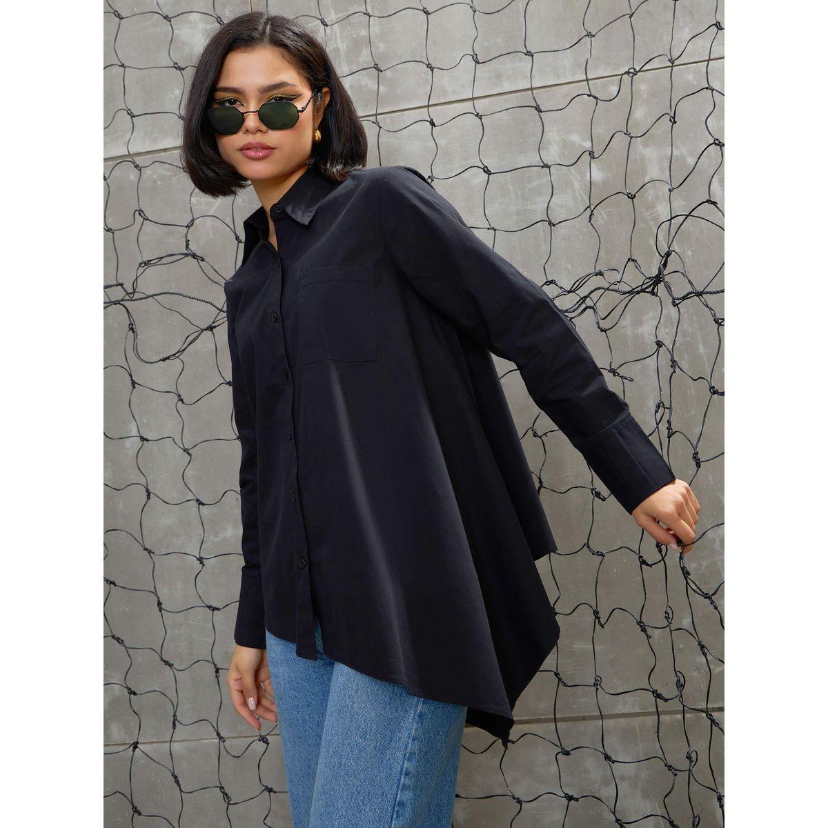 بلوزة بحافة غير متماثلة مع تفاصيل أزرار-women-clothing-shirtsandblouses-shirts-image-8