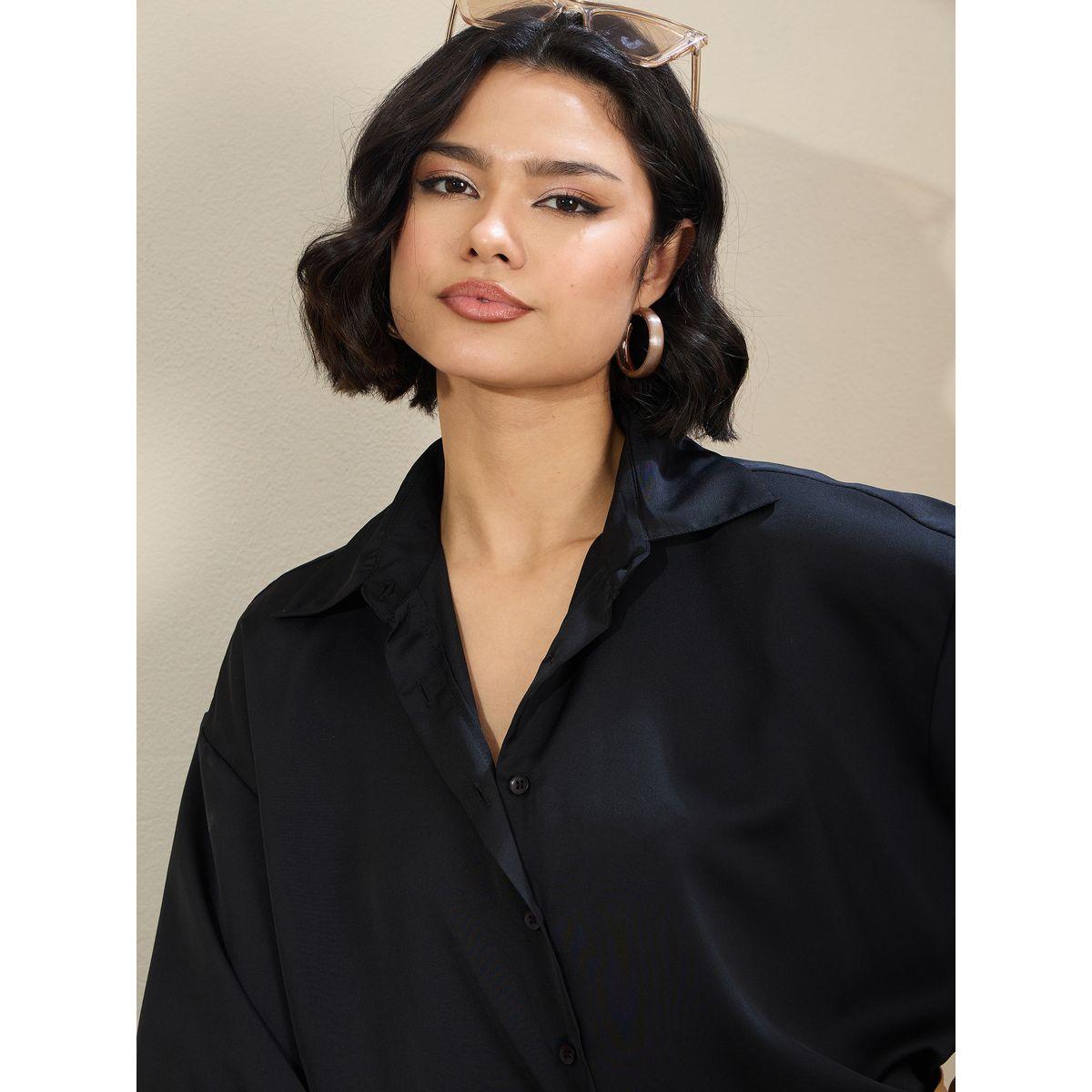 بلوزة ساتان فضفاضة بحافة منحنية-women-clothing-shirtsandblouses-shirts-image-4