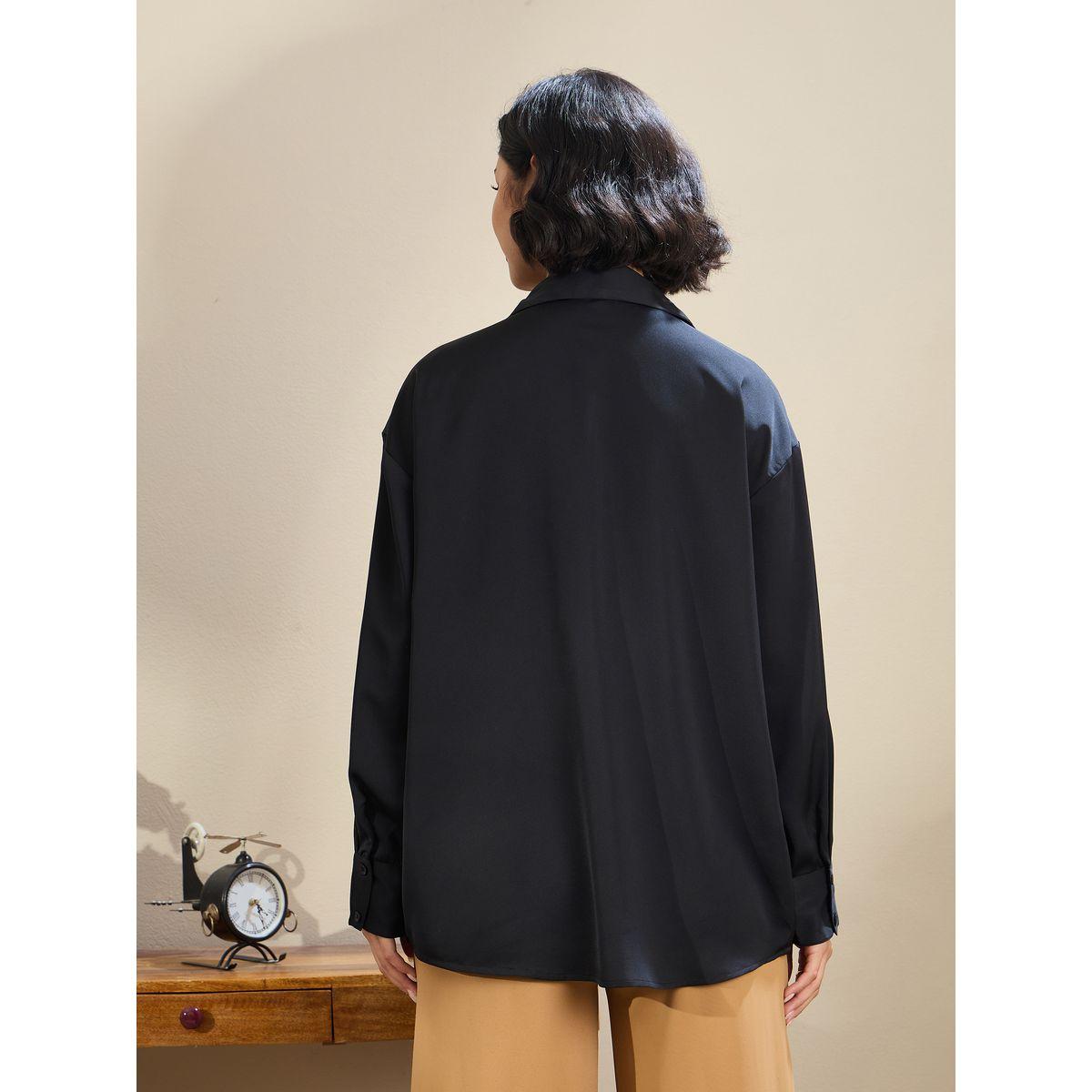 بلوزة ساتان فضفاضة بحافة منحنية-women-clothing-shirtsandblouses-shirts-image-5