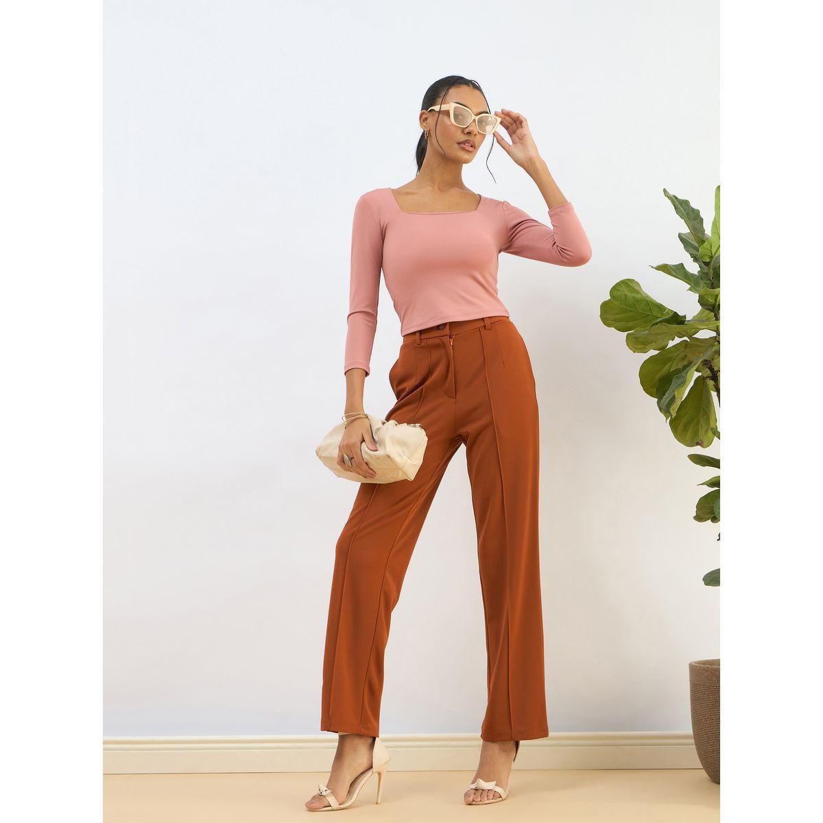 بلوزة قصيرة محبوكة بياقة مربعة-women-clothing-tshirts-image-2