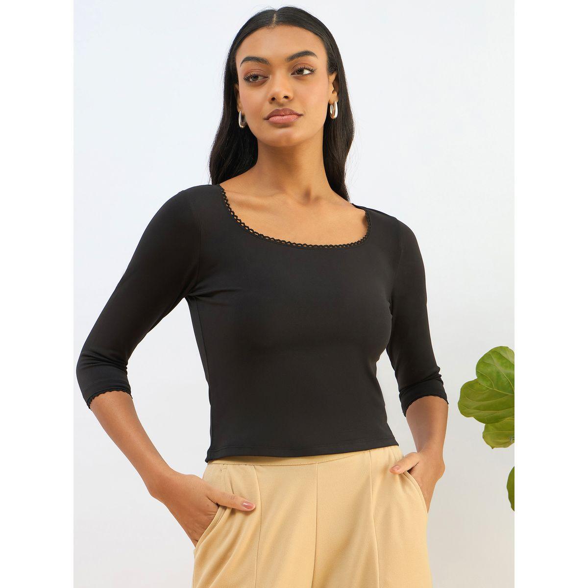 بلوزة قصيرة محبوكة بتفاصيل-women-clothing-tshirts-image-8