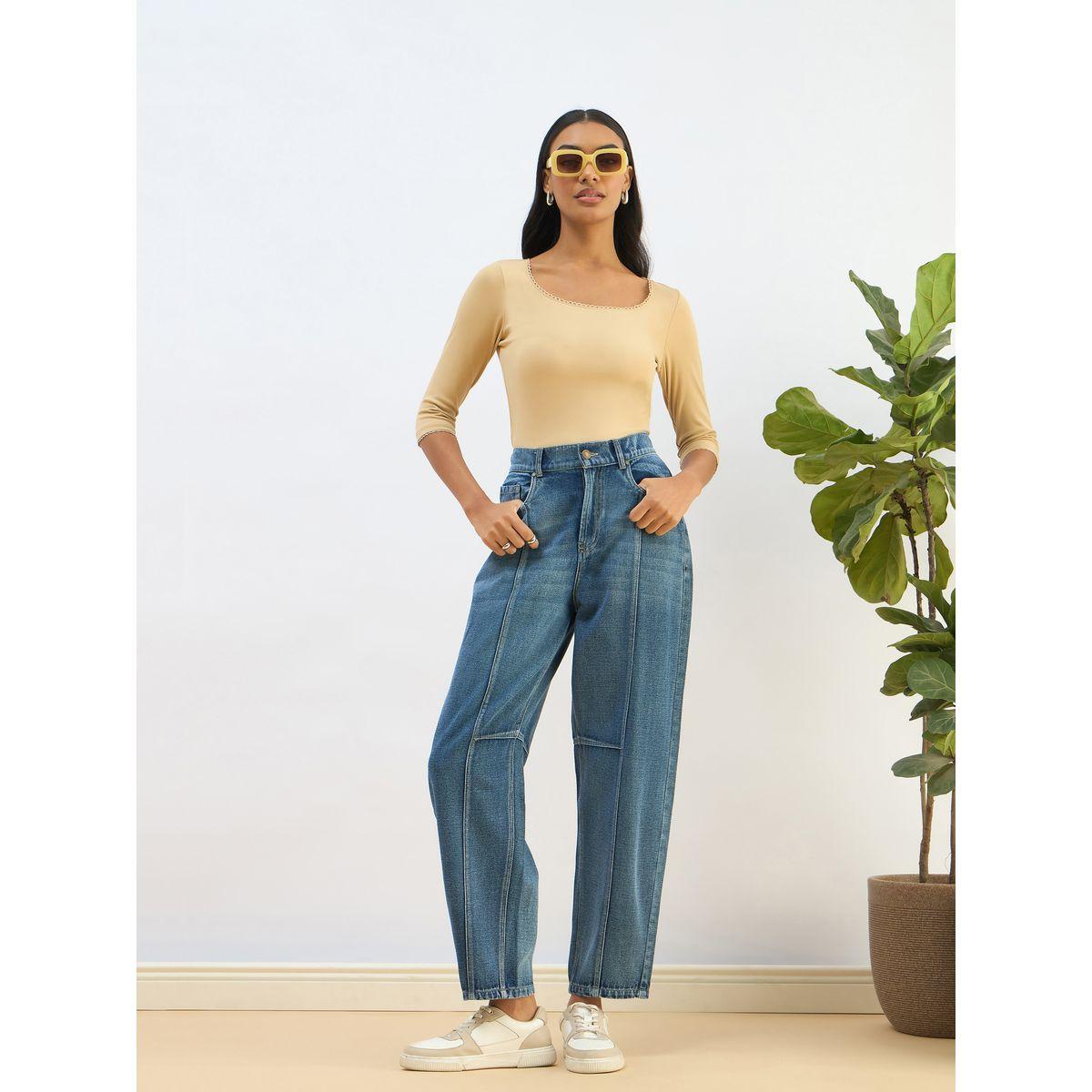 بلوزة قصيرة محبوكة بتفاصيل دانتيل-women-clothing-tshirts-image-2