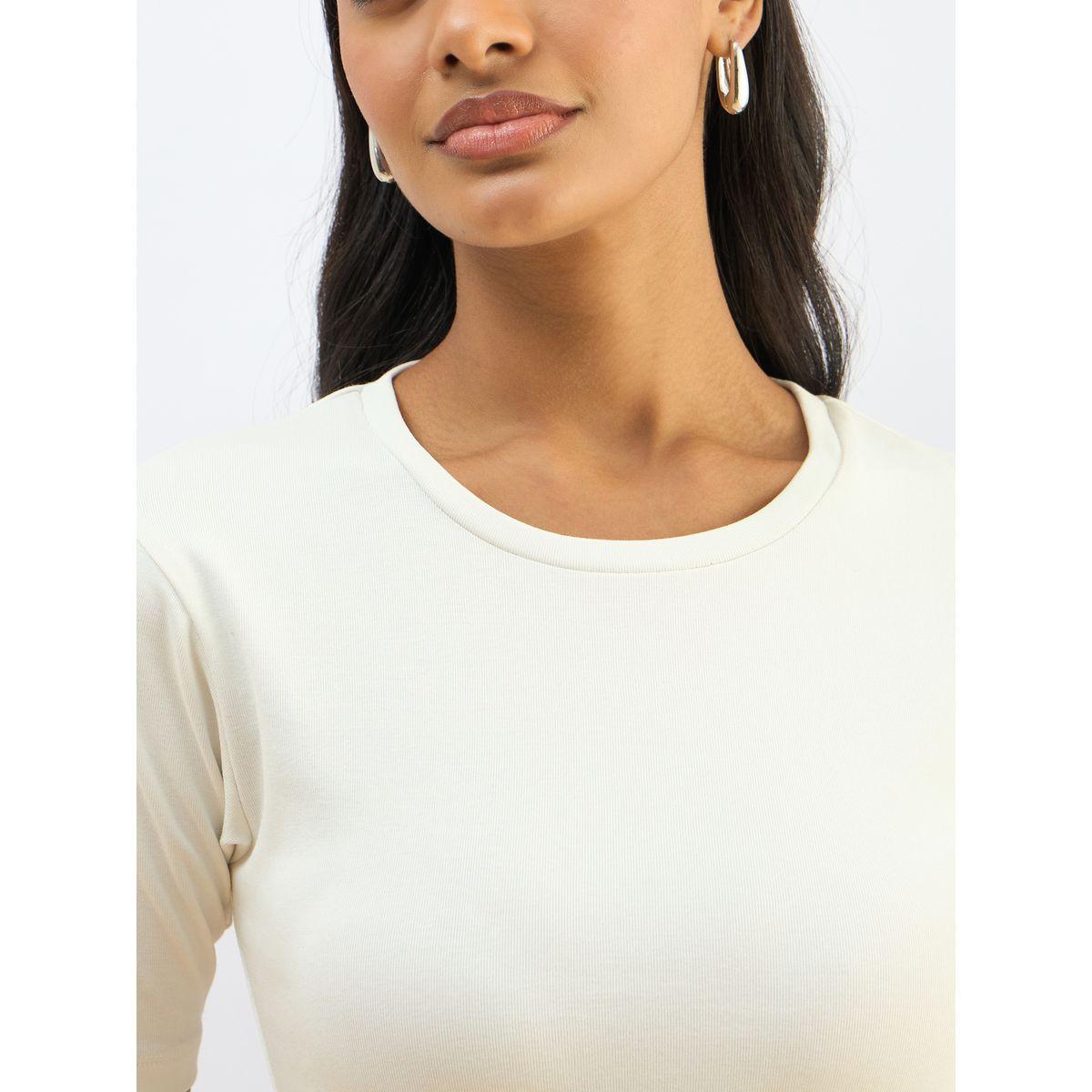 بلوزة مضلعة بأكمام قصيرة-women-clothing-shirtsandblouses-blouses-image-4