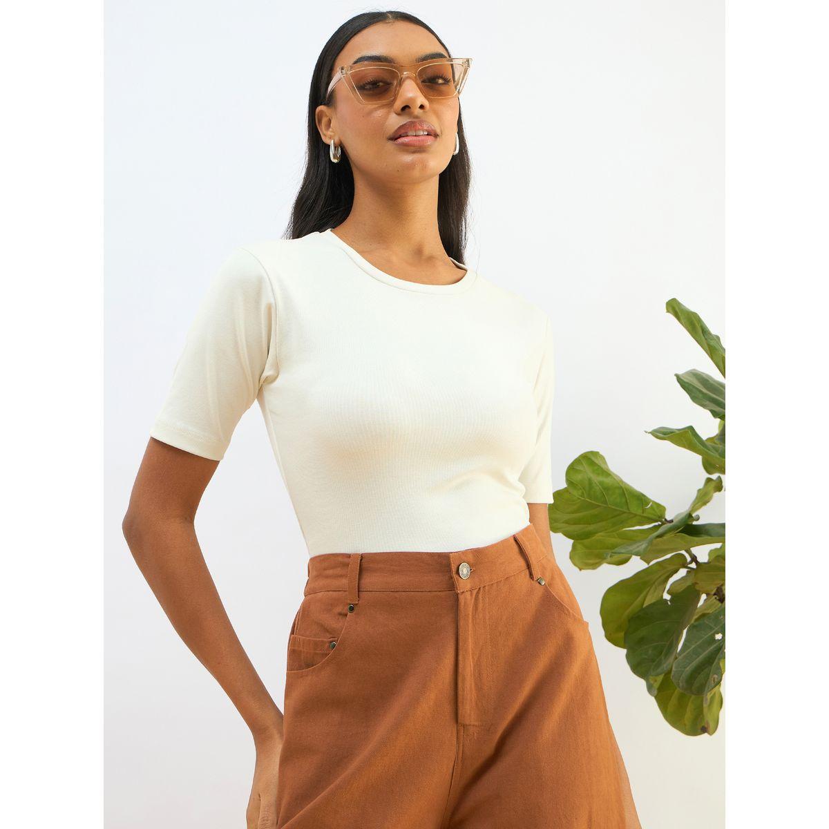بلوزة مضلعة بأكمام قصيرة-women-clothing-shirtsandblouses-blouses-image-7