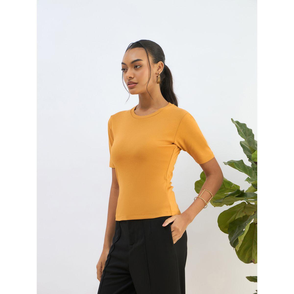 بلوزة مضلعة بأكمام قصيرة-women-clothing-shirtsandblouses-blouses-image-3