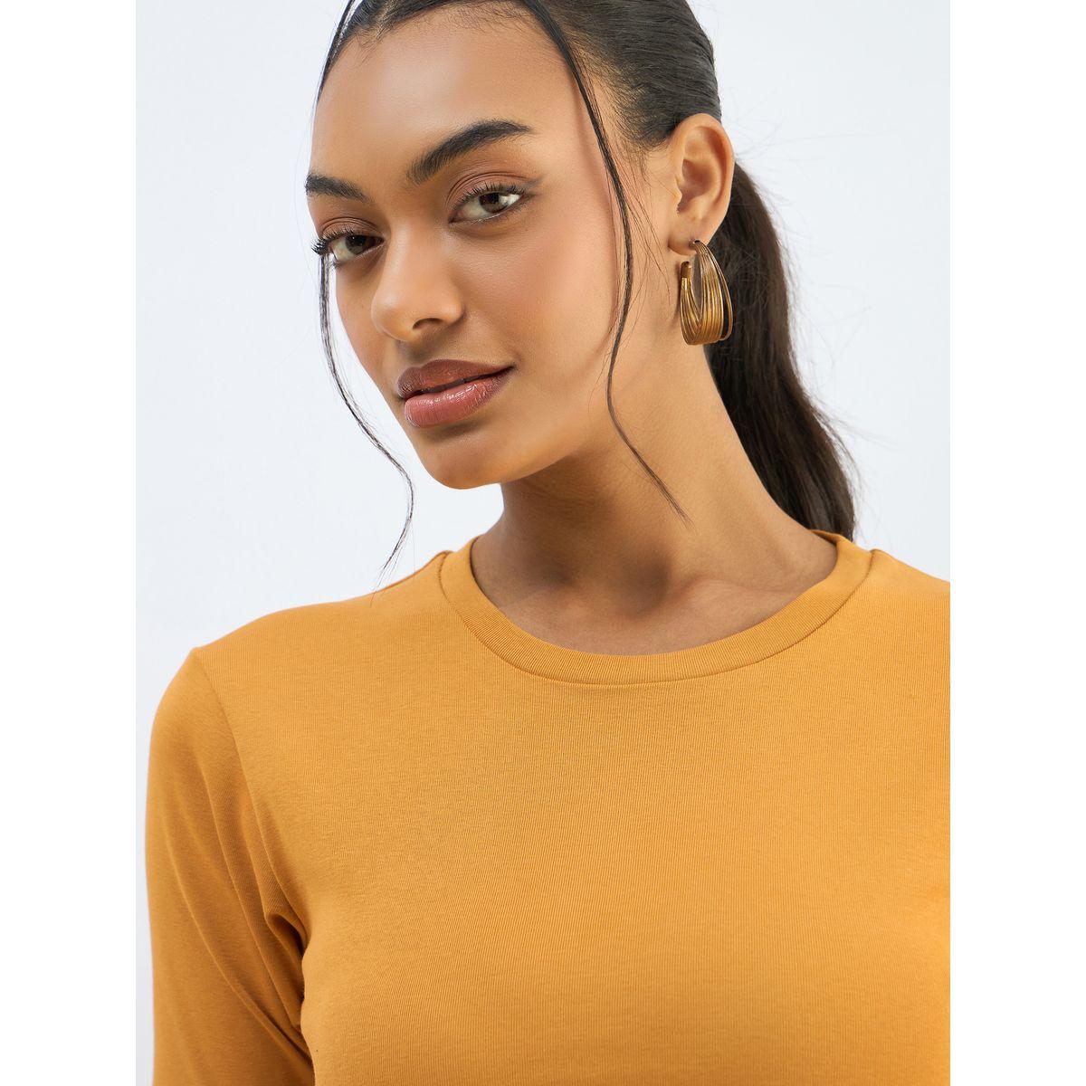 بلوزة مضلعة بأكمام قصيرة-women-clothing-shirtsandblouses-blouses-image-4