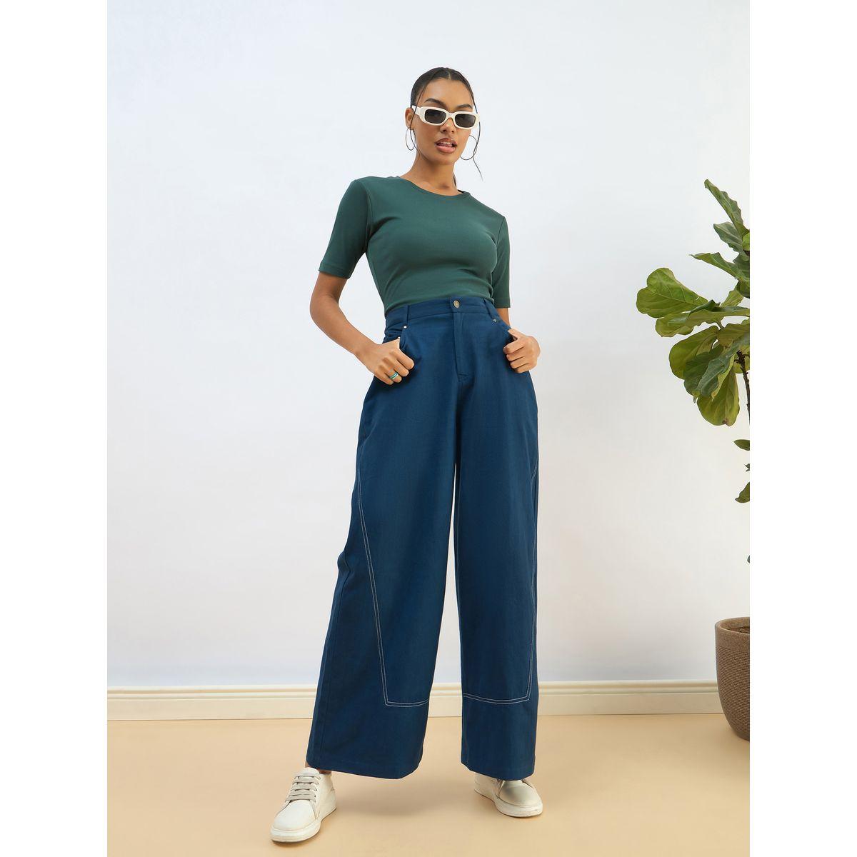 بلوزة بتفاصيل مُضلعة وأكمام قصيرة-women-clothing-tshirts-image-2