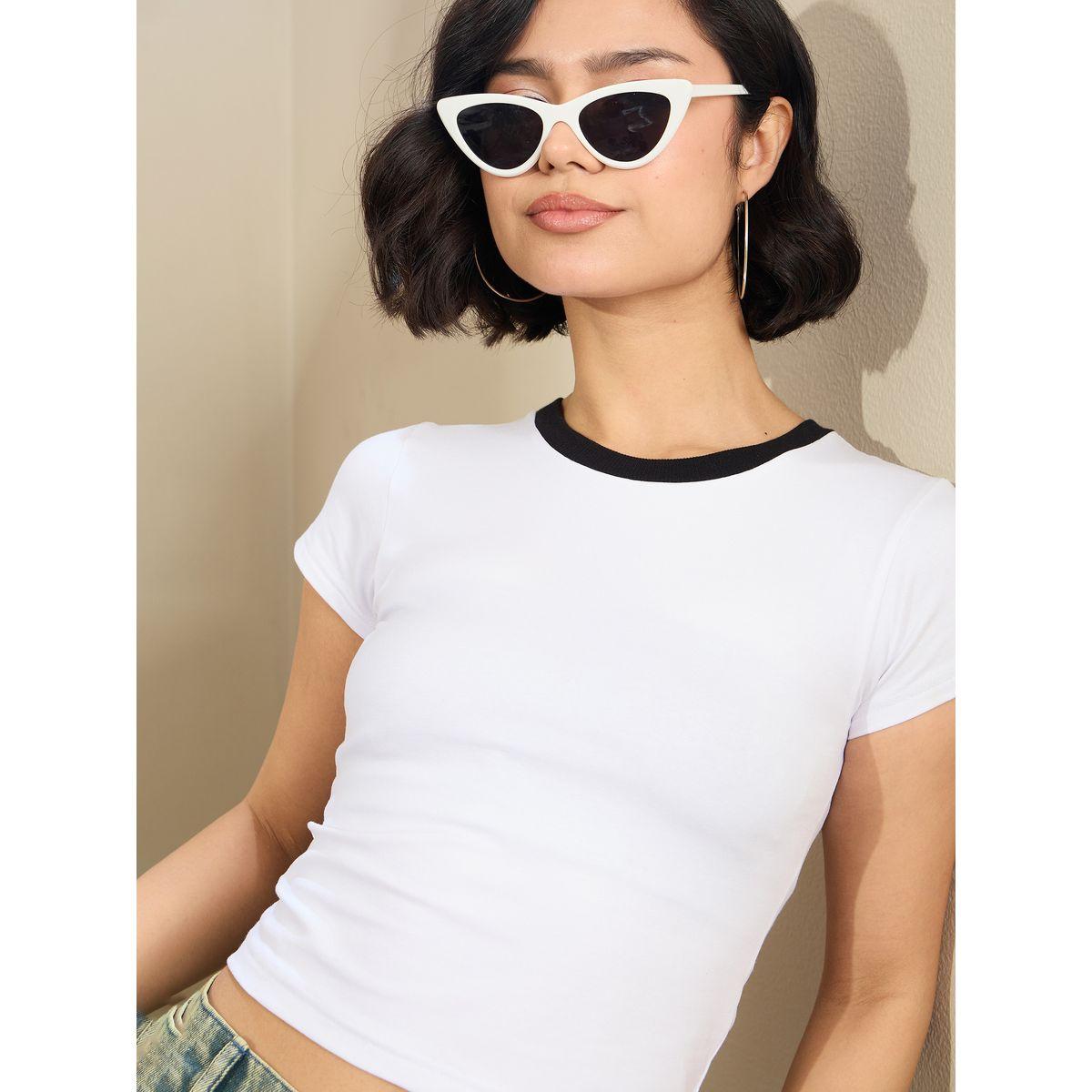 تيشيرت قصير بياقة دائرية-women-clothing-tshirts-image-4