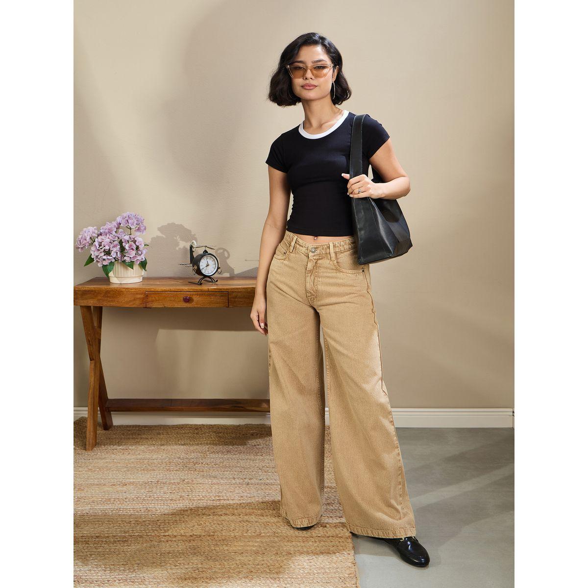 تيشيرت قصير بياقة دائرية-women-clothing-tshirts-image-2