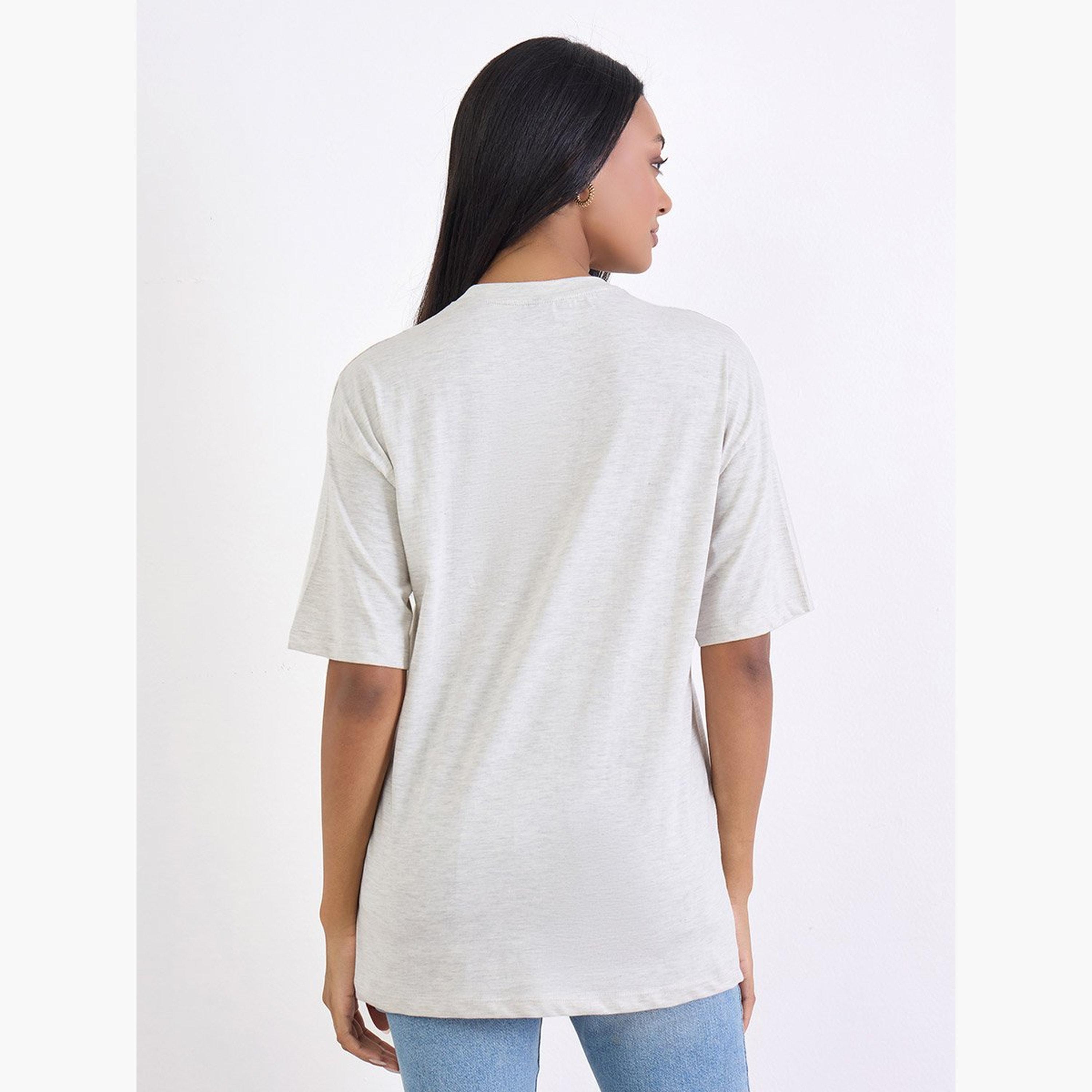 Styli Grey Paris Eiffel Graphic Oversized T-Shirt-women-clothing-tshirts-image-5