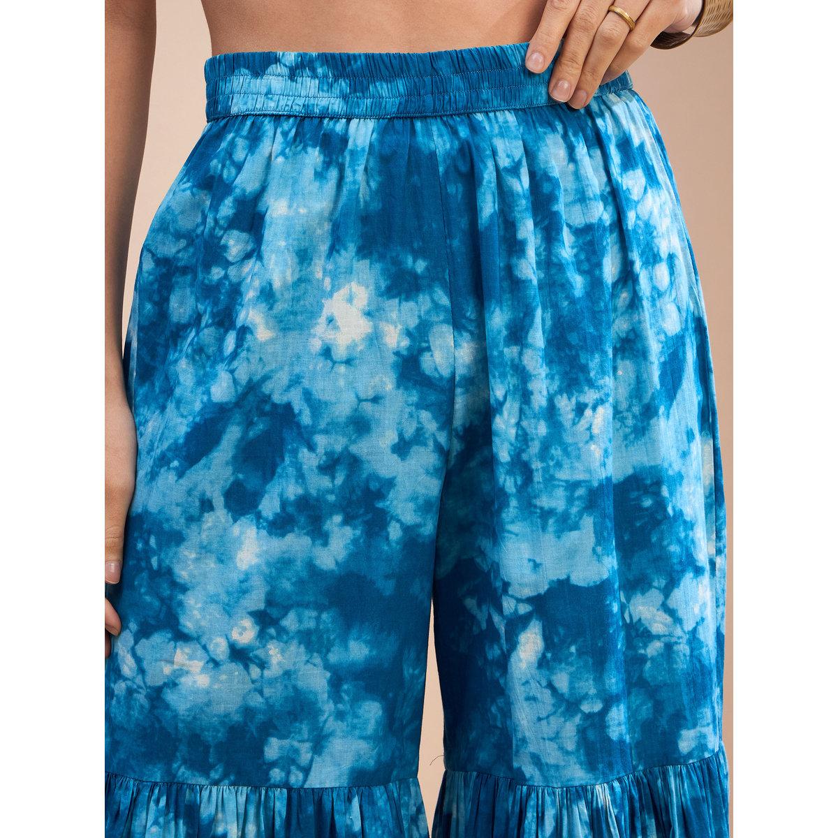 طقم من كورتا بتفاصيل مُطرزة مع بنطال شرارة-women-clothing-ethnicwear-kurtasets-image-8