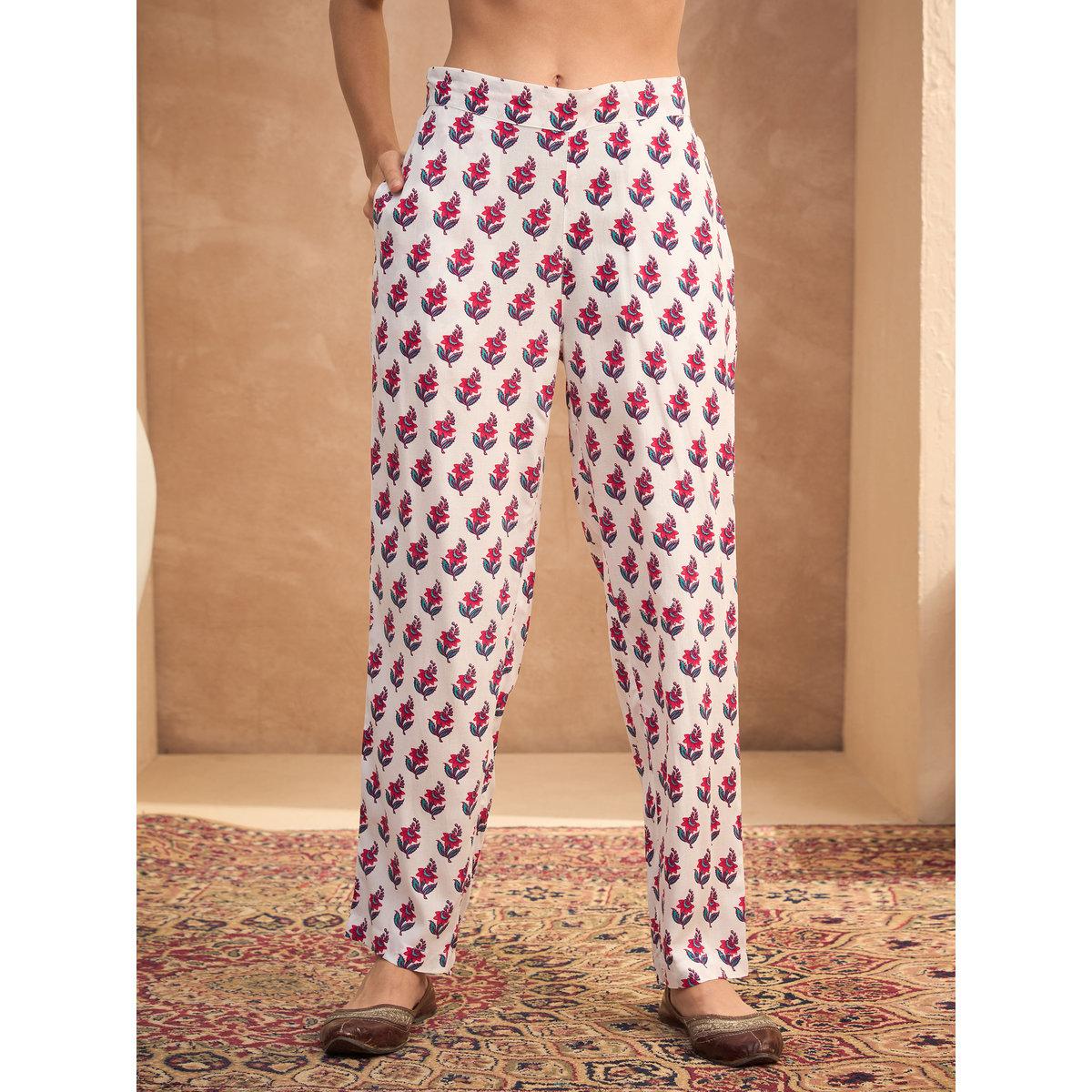 Sassafras Multi Floral Gathered Kurta and Pants Set-women-clothing-ethnicwear-kurtasets-image-8