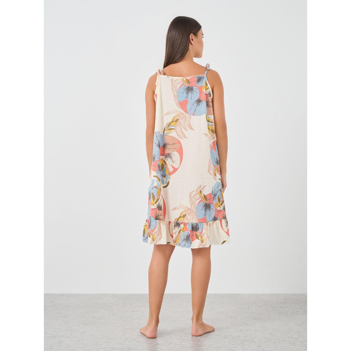 Styli Floral Print Ruffle Hem Strappy Slip Dress-women-clothing-nightwear-nighties-image-4