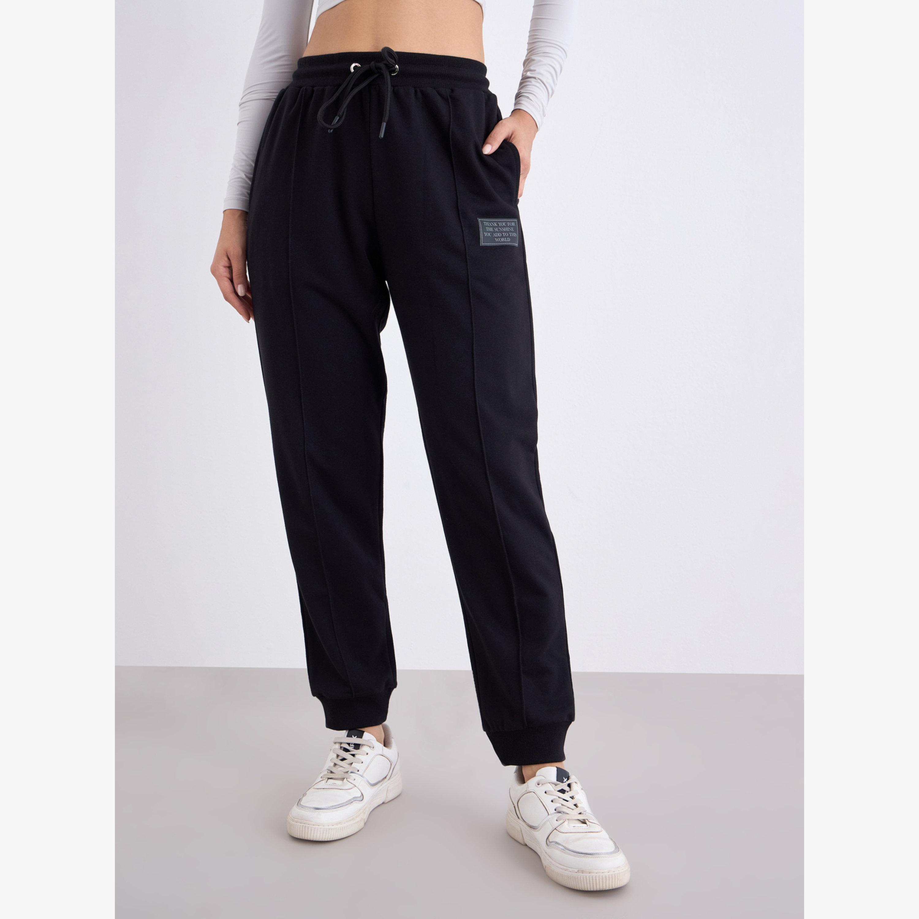 Styli Women Black Relaxed Fit Joggers-women-clothing-bottoms-joggers-image-1