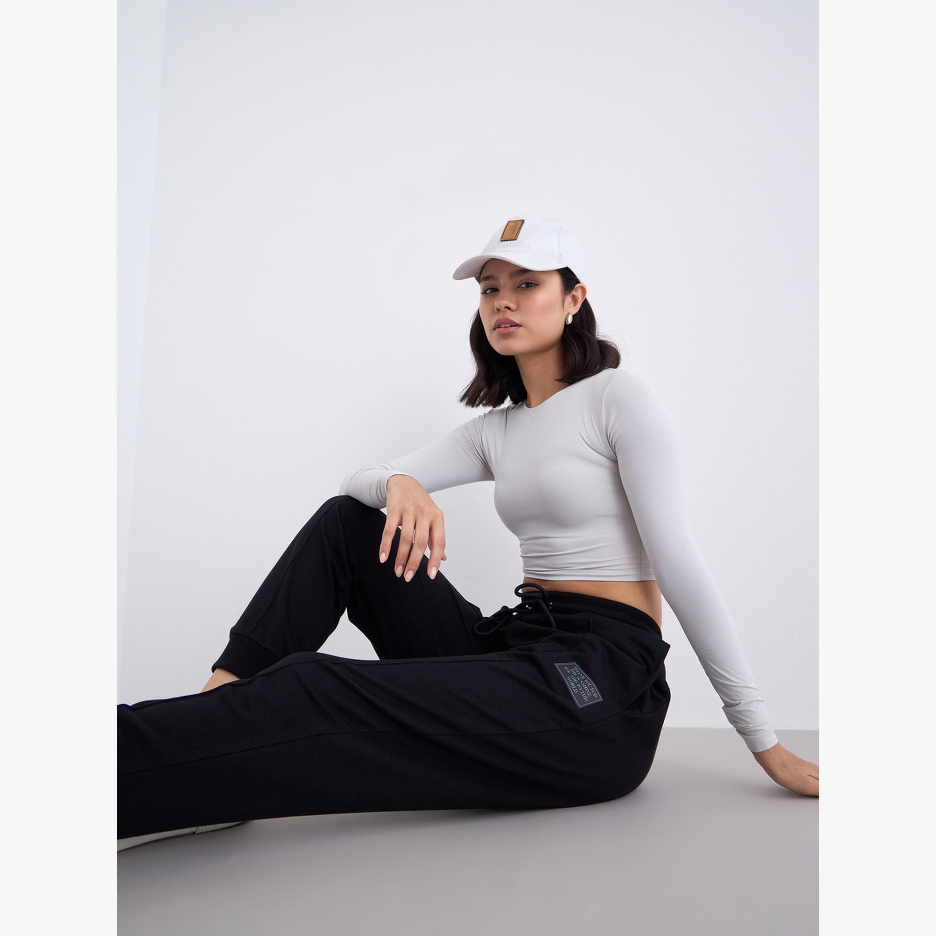 Styli Women Black Relaxed Fit Joggers-women-clothing-bottoms-joggers-image-3