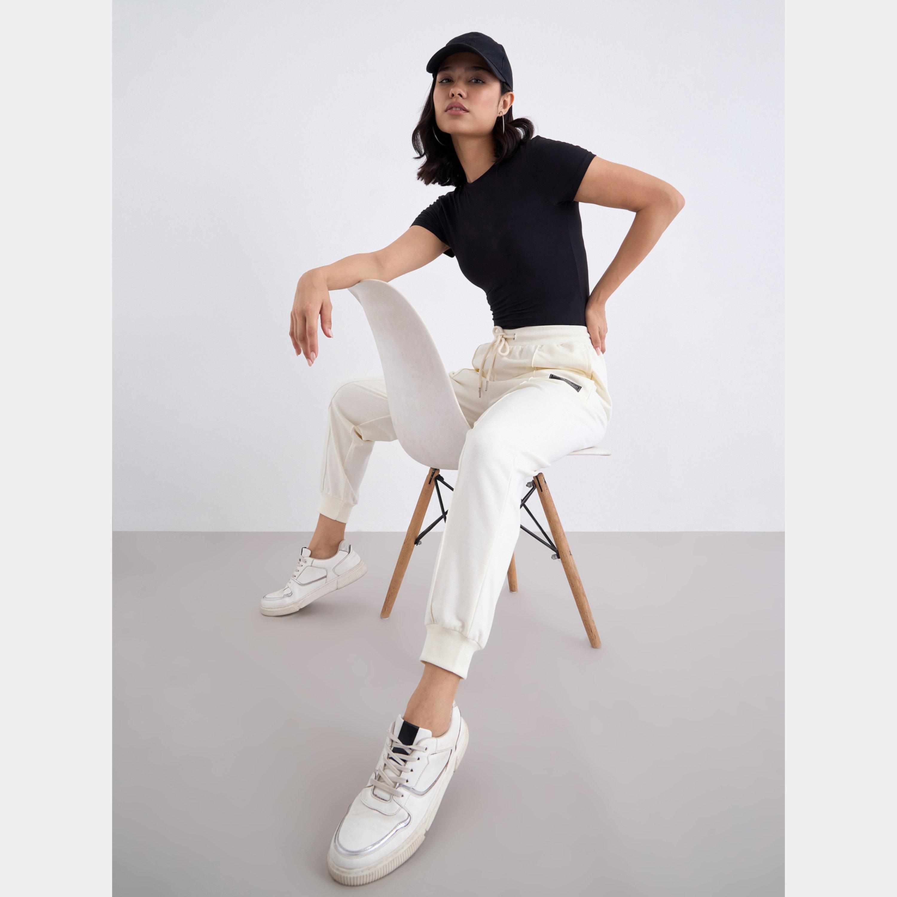 Styli Women Off-White Relaxed Fit Joggers-women-clothing-bottoms-joggers-image-3