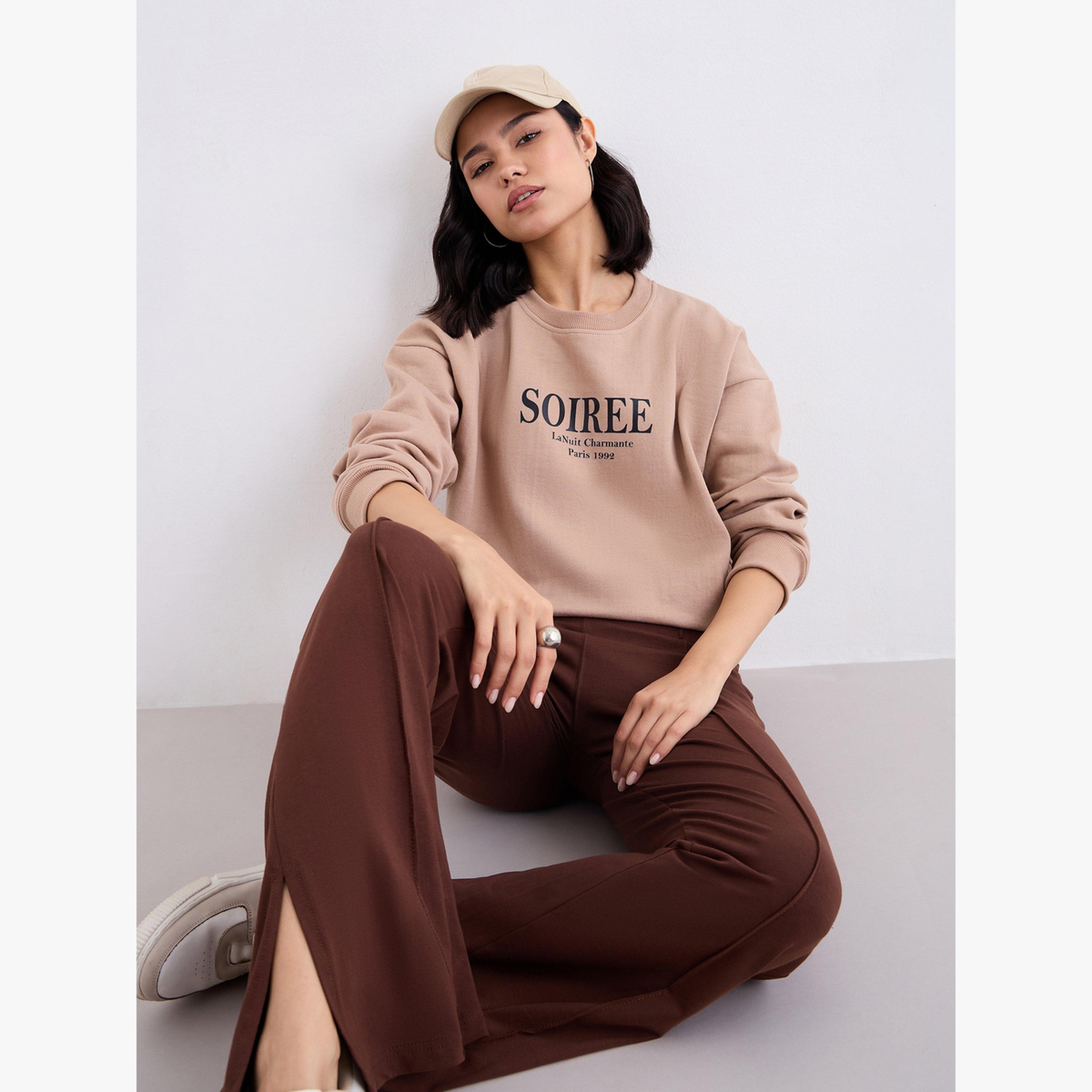 بنطال محبوك واسع من الأسفل-women-clothing-bottoms-leggings-image-3