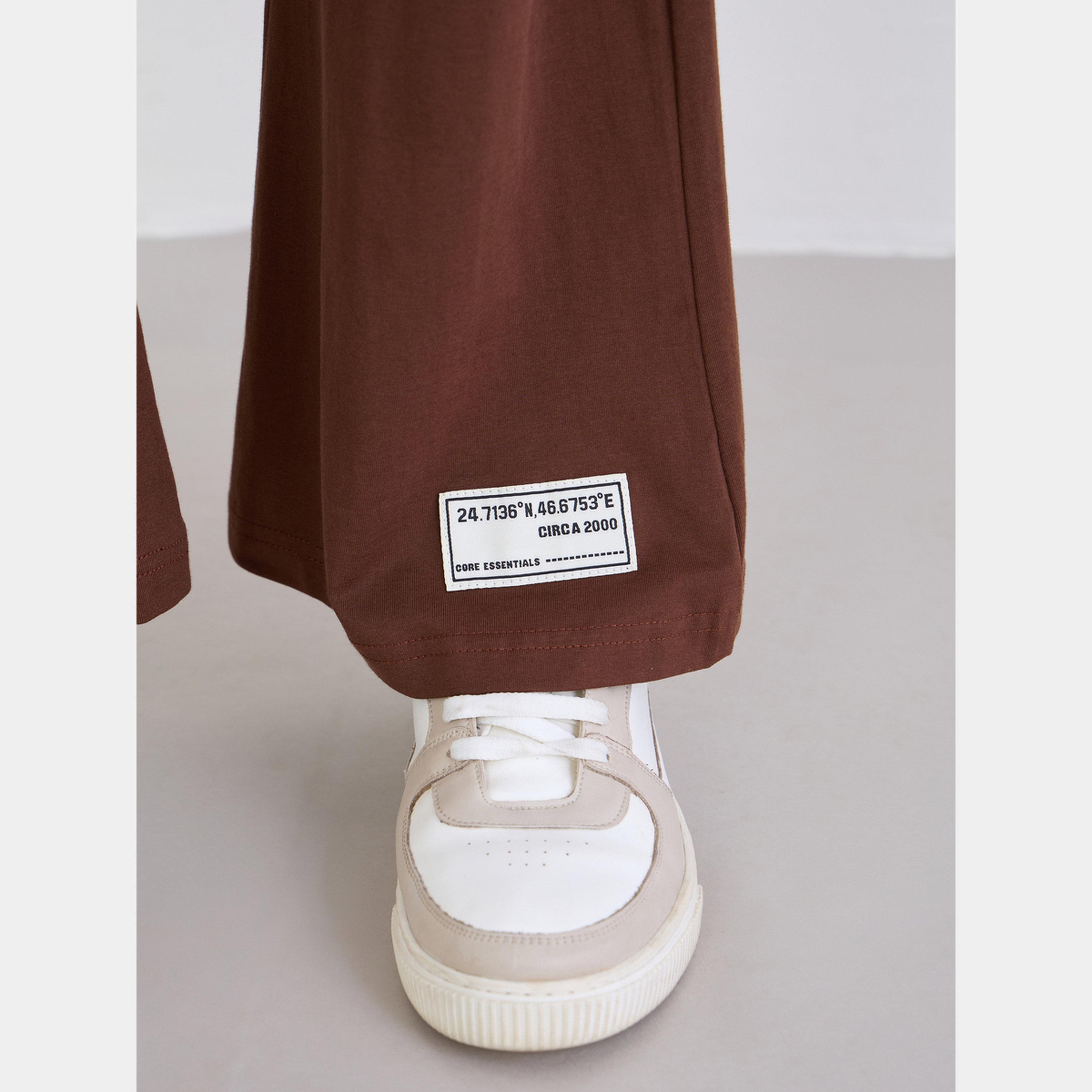 ستايلي - بنطال نسائي بني واسع الساق-women-clothing-bottoms-joggers-image-6