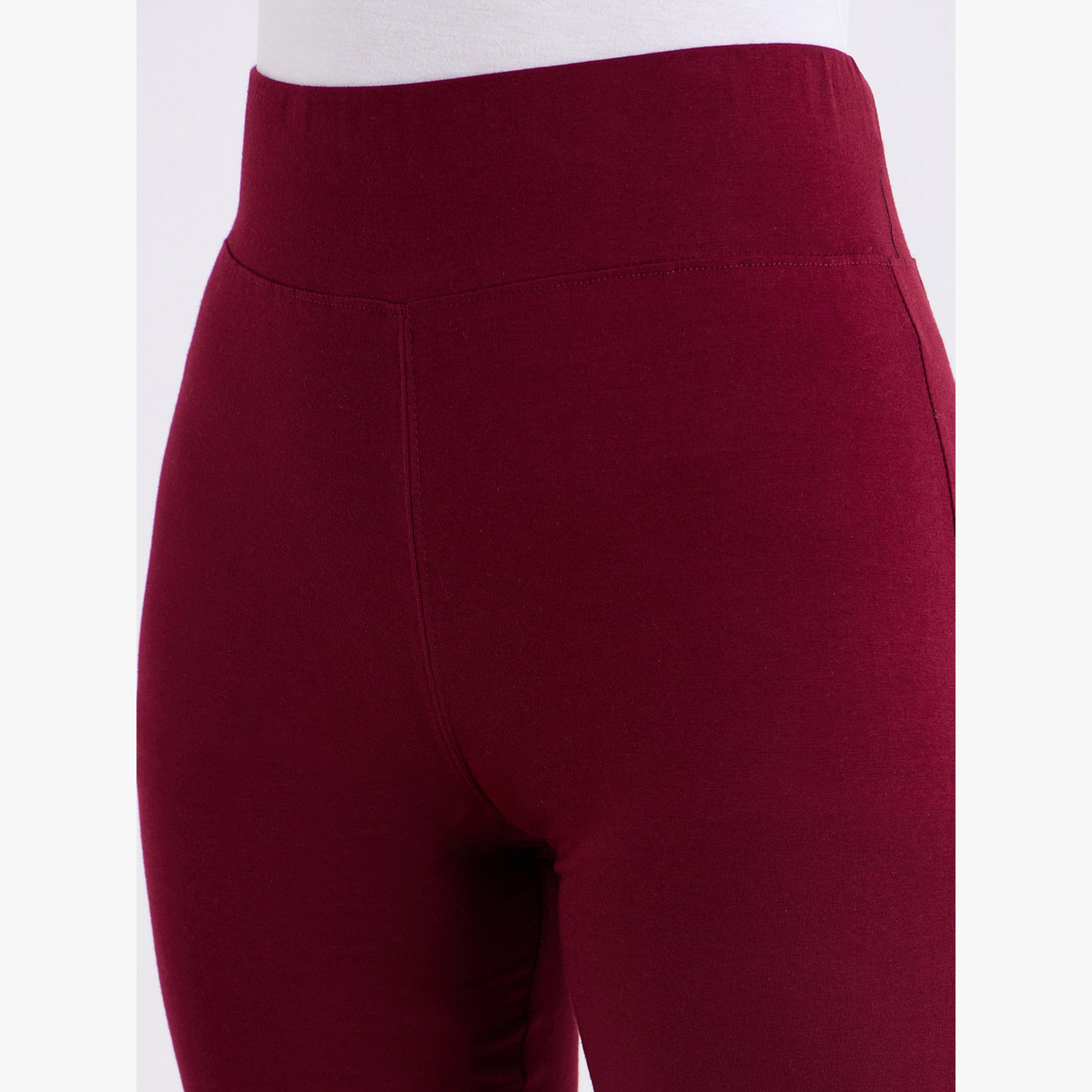 Styli Women Burgundy Printed Cycling Shorts-women-clothing-bottoms-shorts-image-5