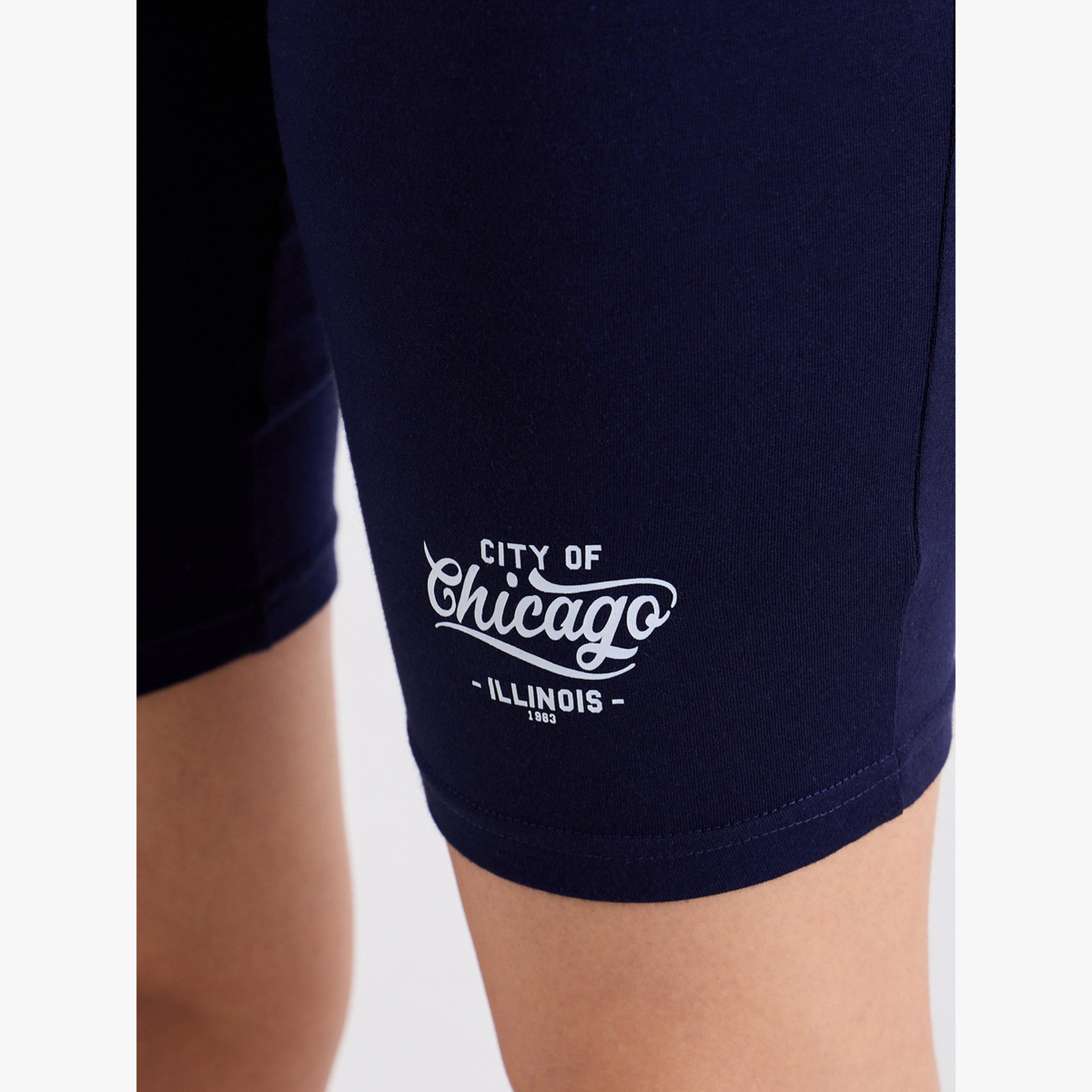 Styli Women Navy Blue Printed Cycling Shorts-women-clothing-bottoms-shorts-image-6