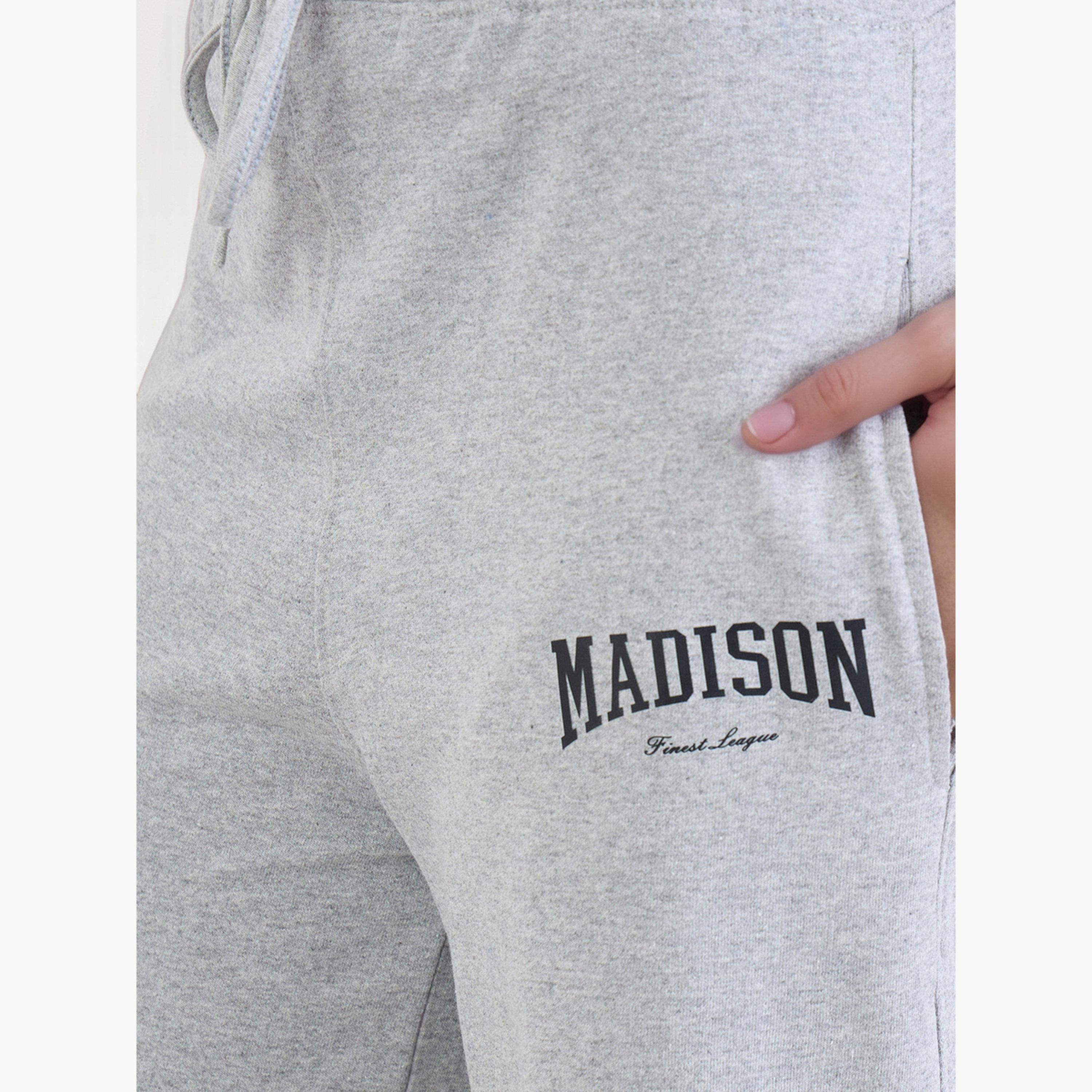ستايلي - بنطال رياضي رمادي واسع الساق مع رباط-women-clothing-bottoms-joggers-image-3