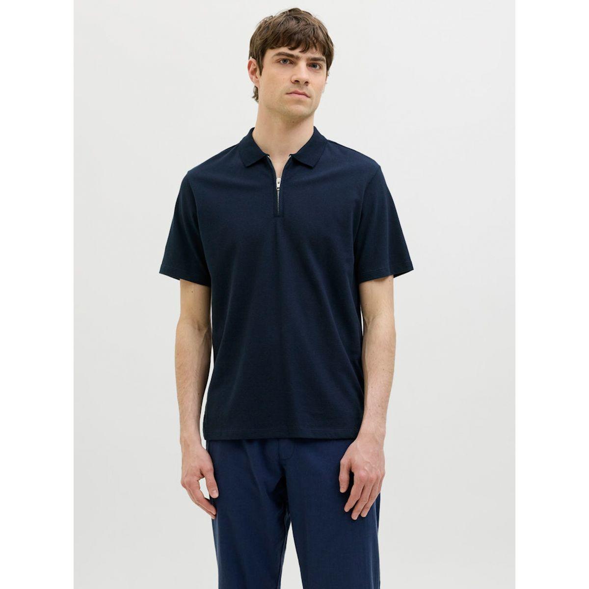 REBEL Regular Fit Half Zipped Polo T-Shirt-men-clothing-tshirtsandpolos-polos-image-1