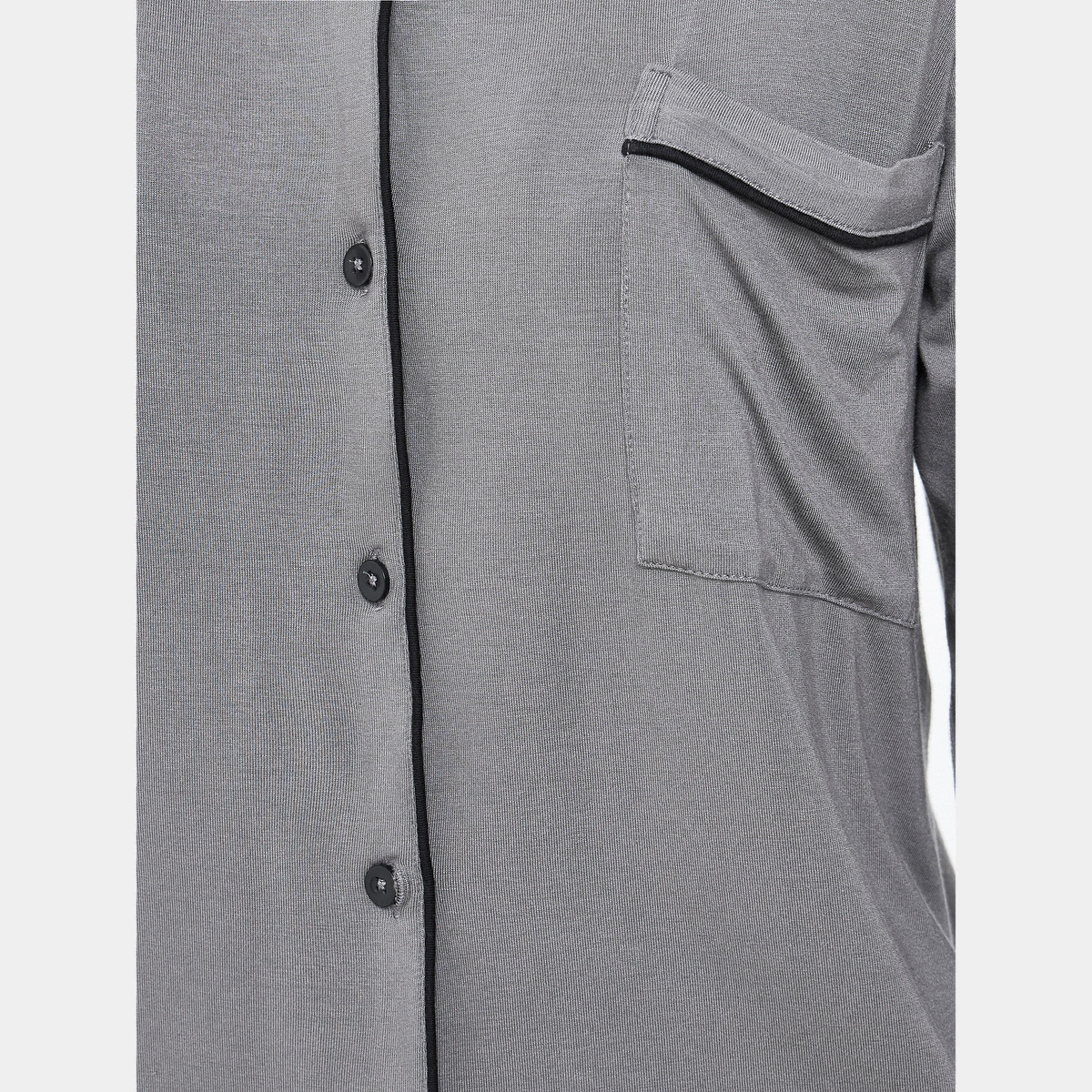 ستايلي - بيجاما قميص قماش مودال بأزرار-women-clothing-nightwear-pyjamas-longsets-image-4