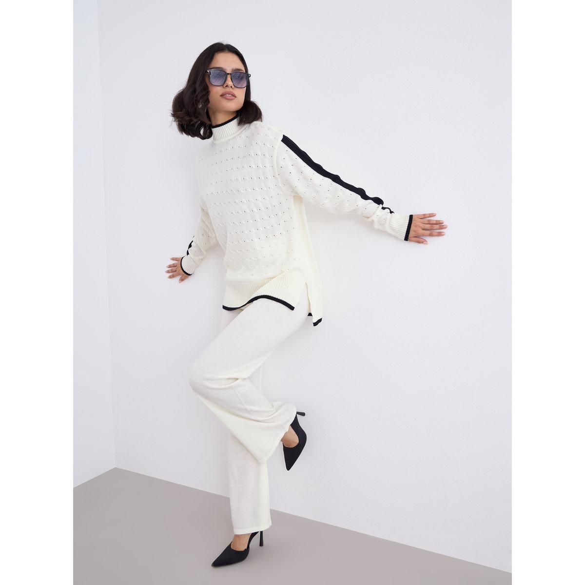 طقم منسق من بنطال وكنزة محبوكة-women-clothing-coordsets-image-1
