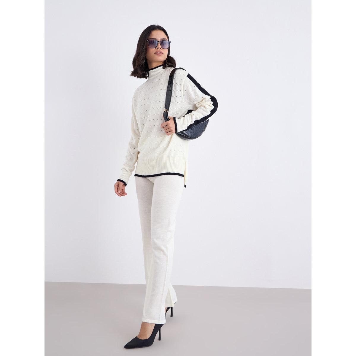 طقم منسق من بنطال وكنزة محبوكة-women-clothing-coordsets-image-6