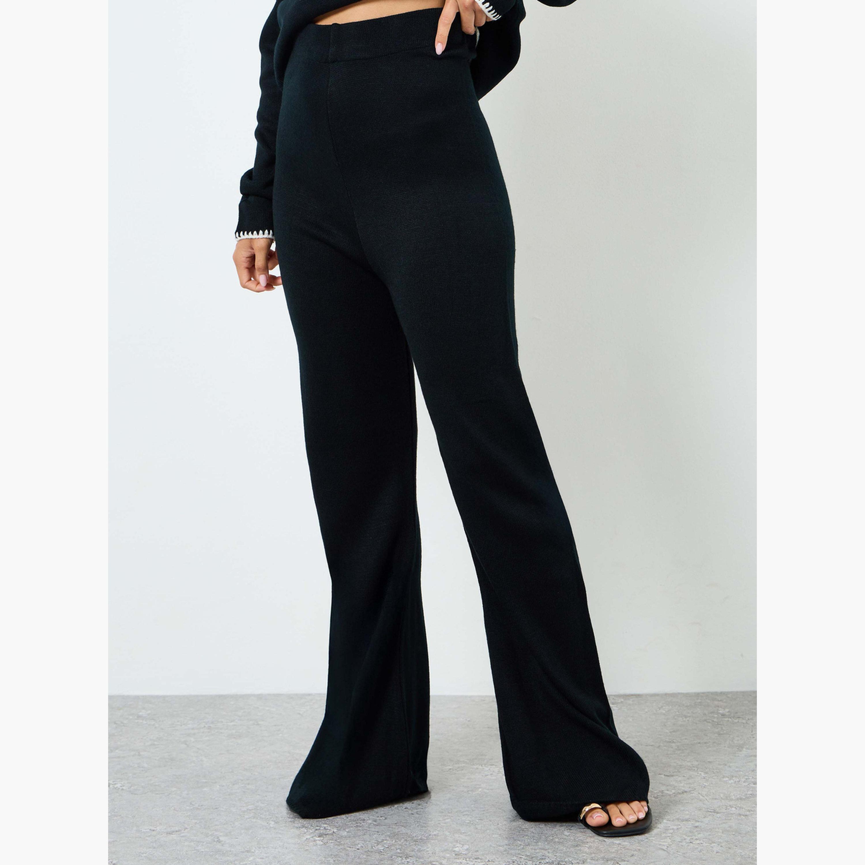 طقم منسق من بنطال وسويتر بتفاصيل مُتباينة-women-clothing-coordsets-image-5