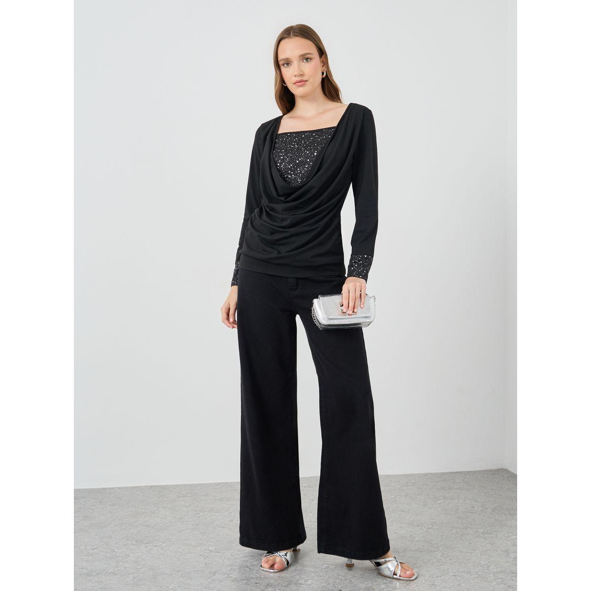 Styli Sequin Embellished Long Sleeve Top-women-clothing-shirtsandblouses-blouses-image-2
