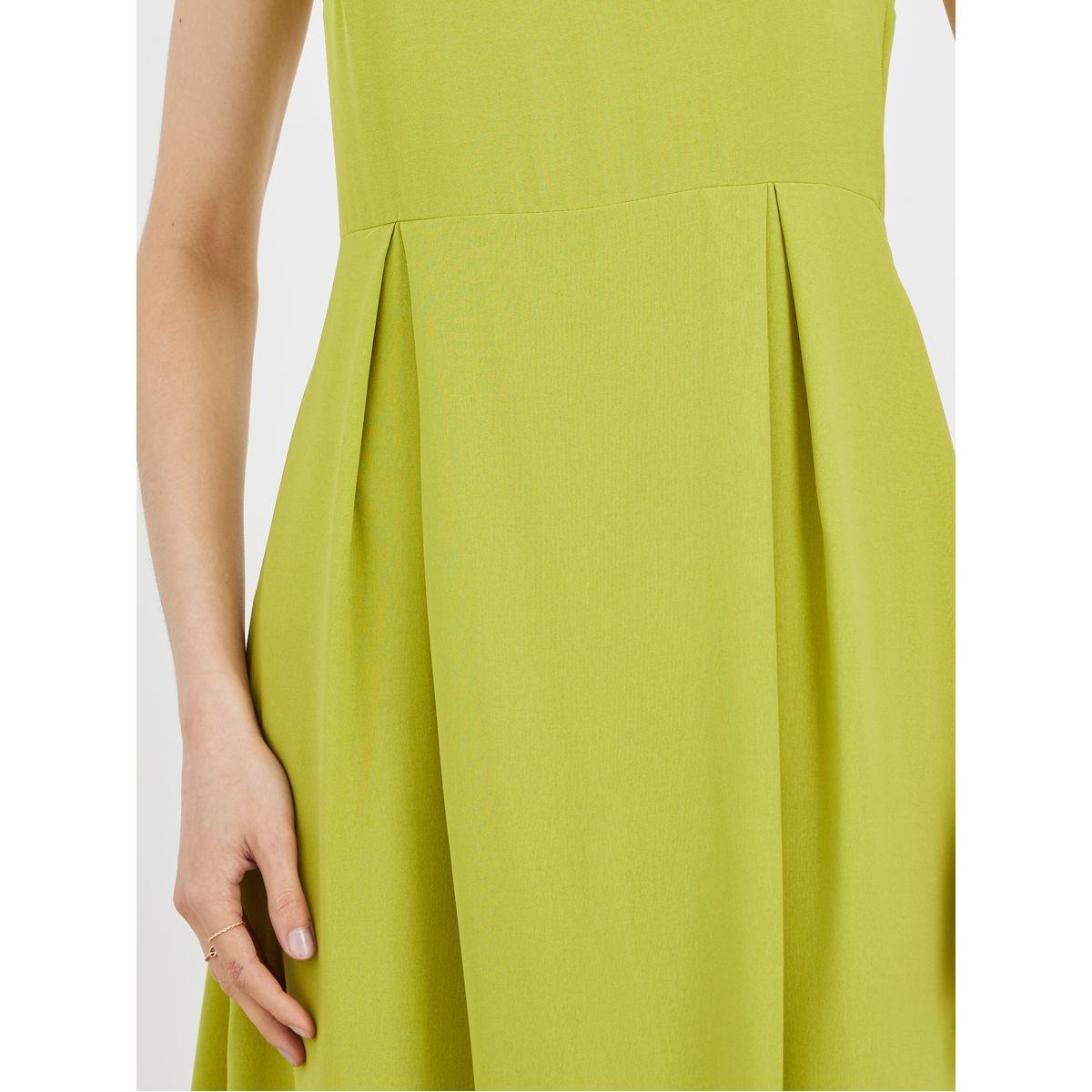 Styli Solid Sleeveless Pleated A-Line Maxi Dress-women-clothing-dresses-image-4