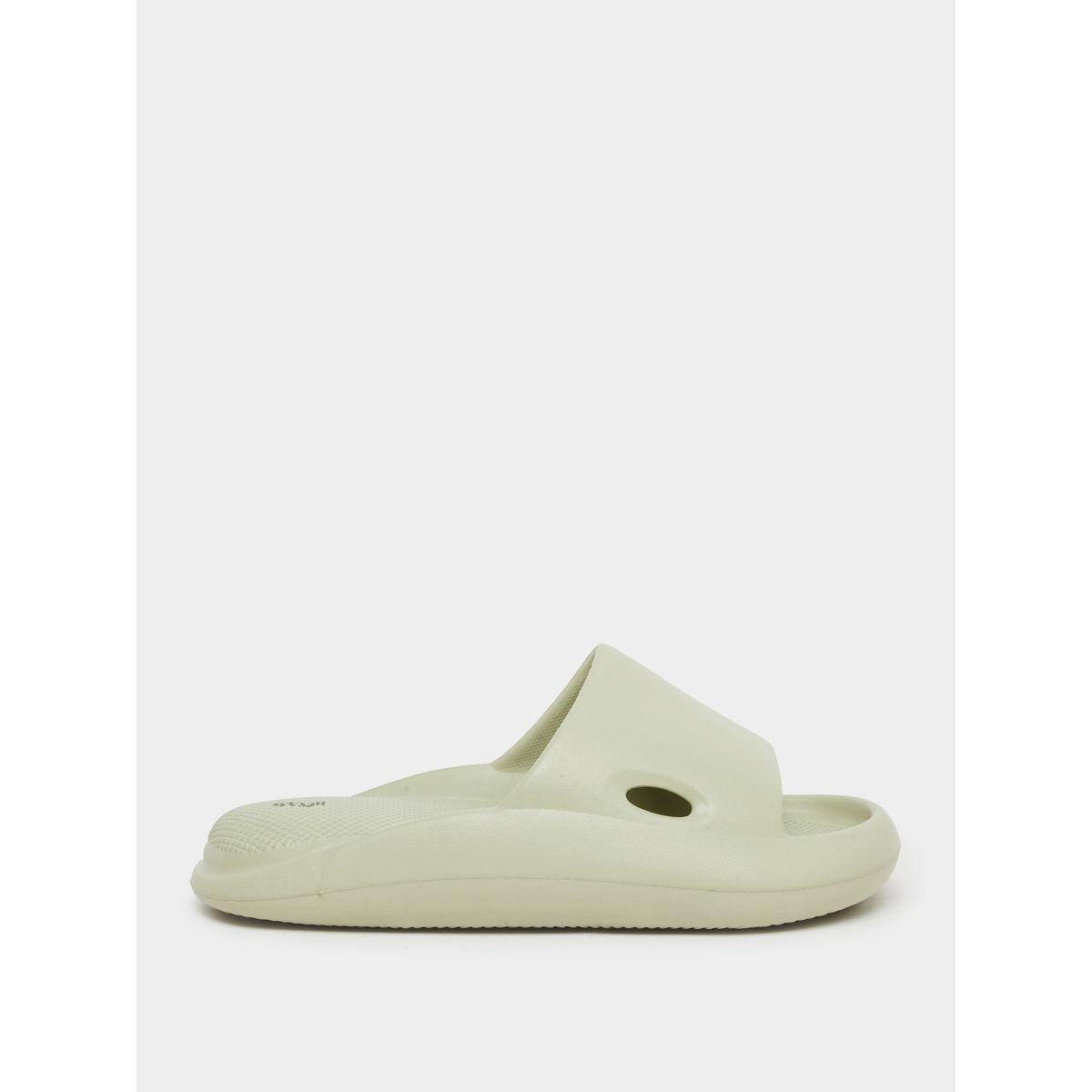 Styli Women Green Basic Comfort Slides-women-shoes-flipflopsandslides-image-1