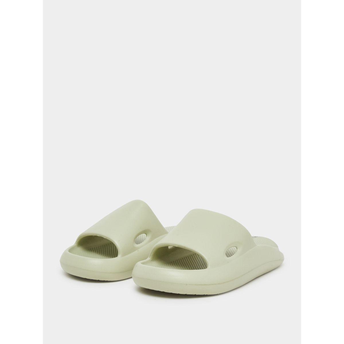 Styli Women Green Basic Comfort Slides-women-shoes-flipflopsandslides-image-2