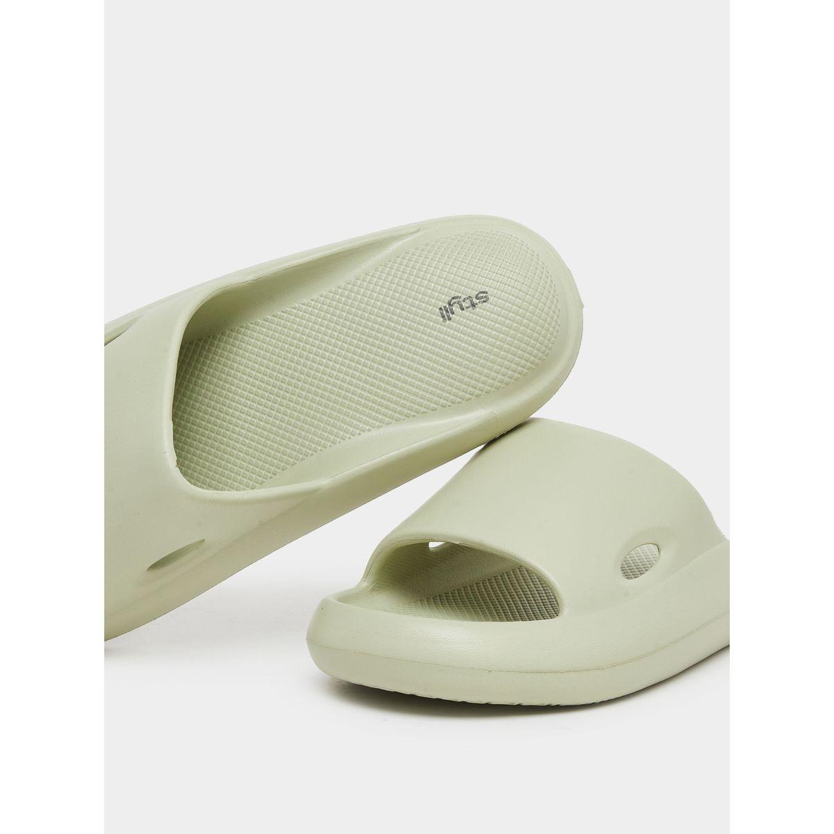 Styli Women Green Basic Comfort Slides-women-shoes-flipflopsandslides-image-3