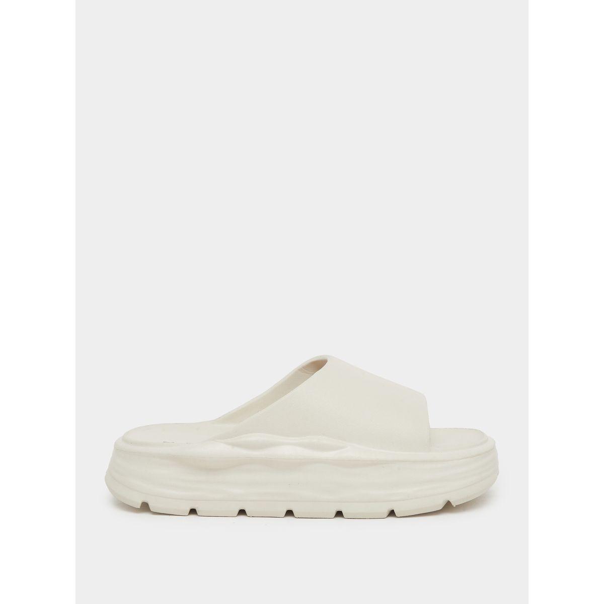 Styli Women Beige Basic Flatform Slides-women-shoes-flipflopsandslides-image-1