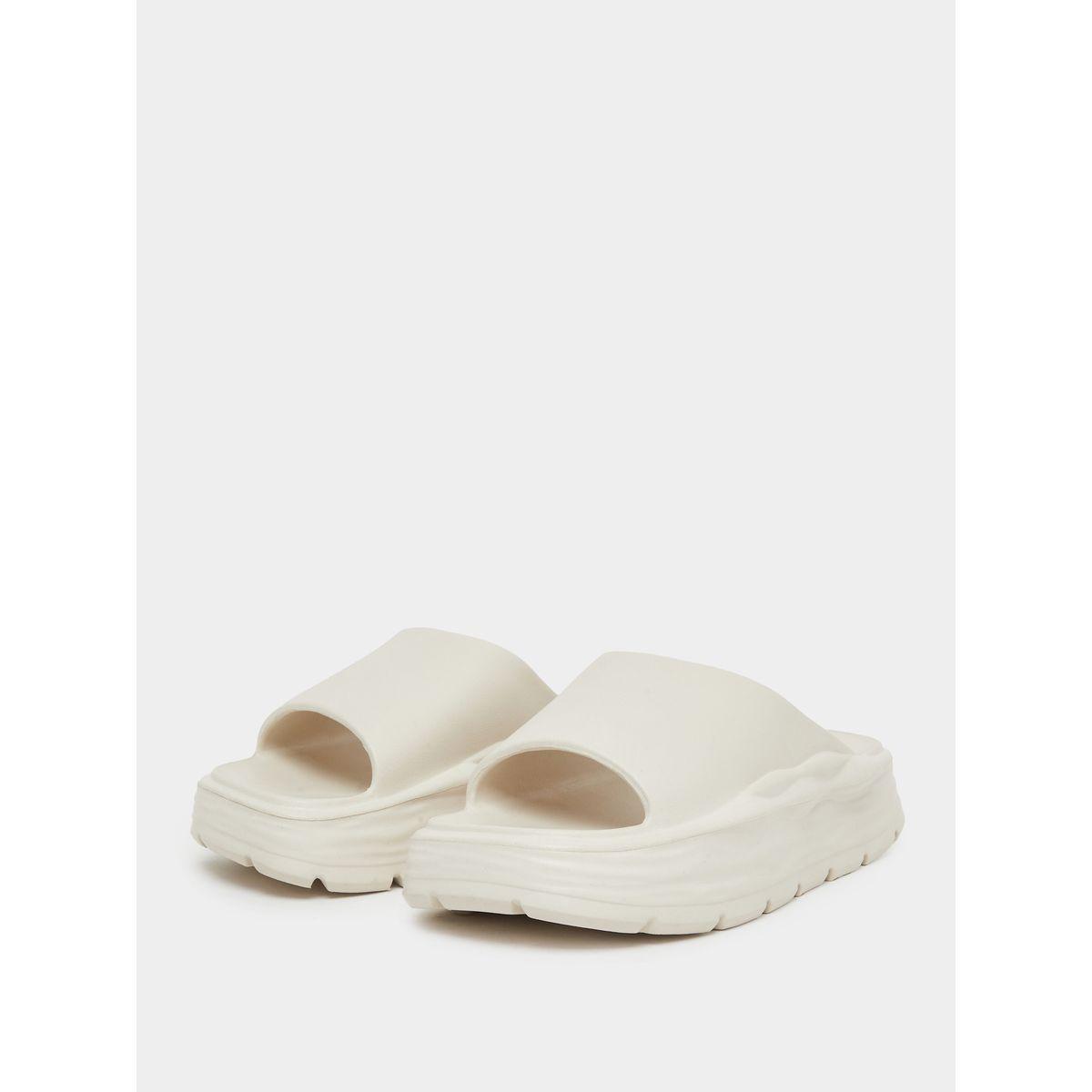 Styli Women Beige Basic Flatform Slides-women-shoes-flipflopsandslides-image-2