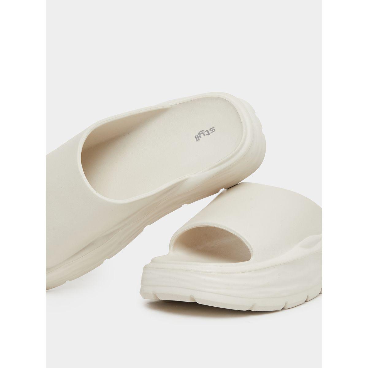 Styli Women Beige Basic Flatform Slides-women-shoes-flipflopsandslides-image-3
