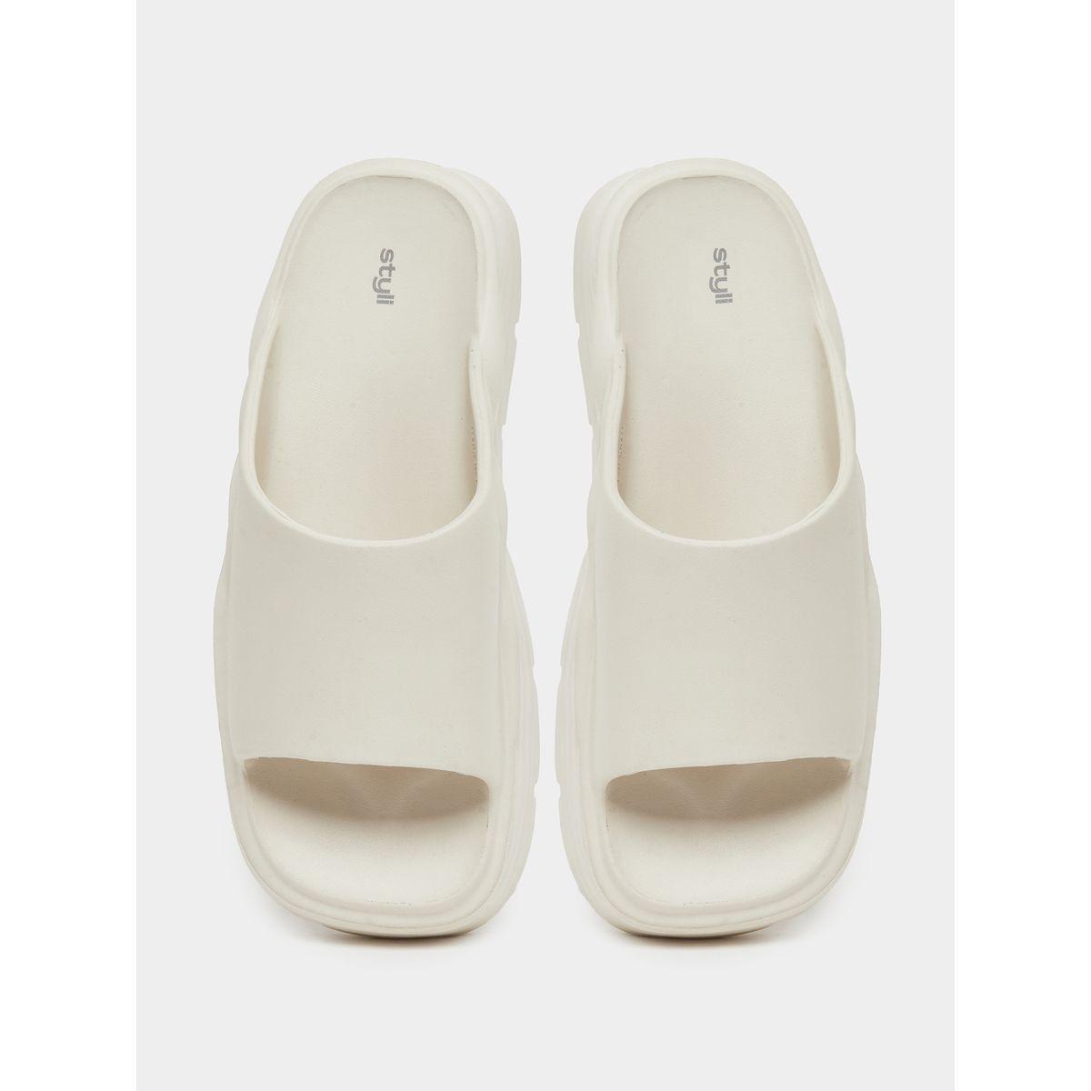 Styli Women Beige Basic Flatform Slides-women-shoes-flipflopsandslides-image-5