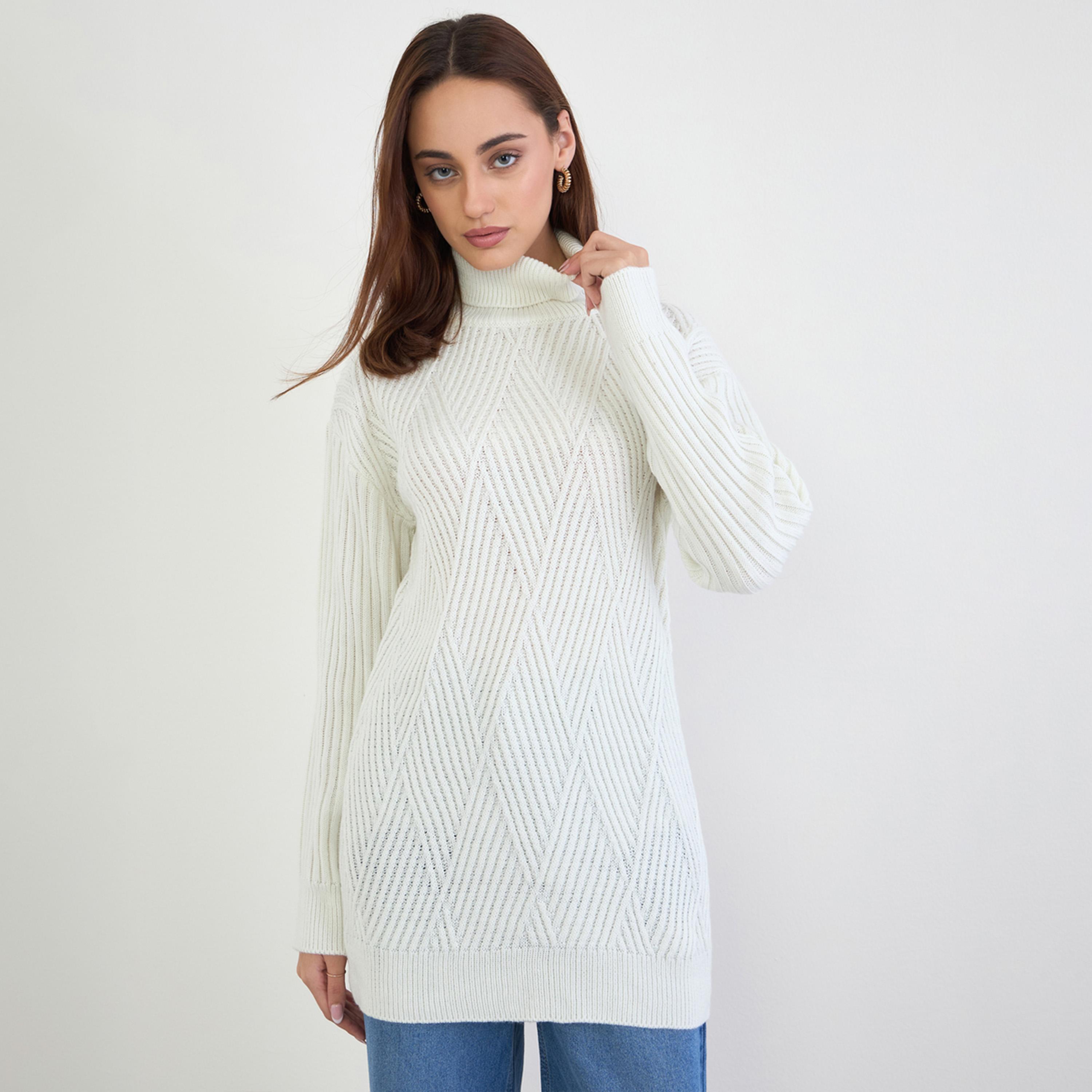 ستايلي - سترة طويلة ومزخرفة بقصّة عادية-women-clothing-cardigansandjumpers-jumpers-image-5