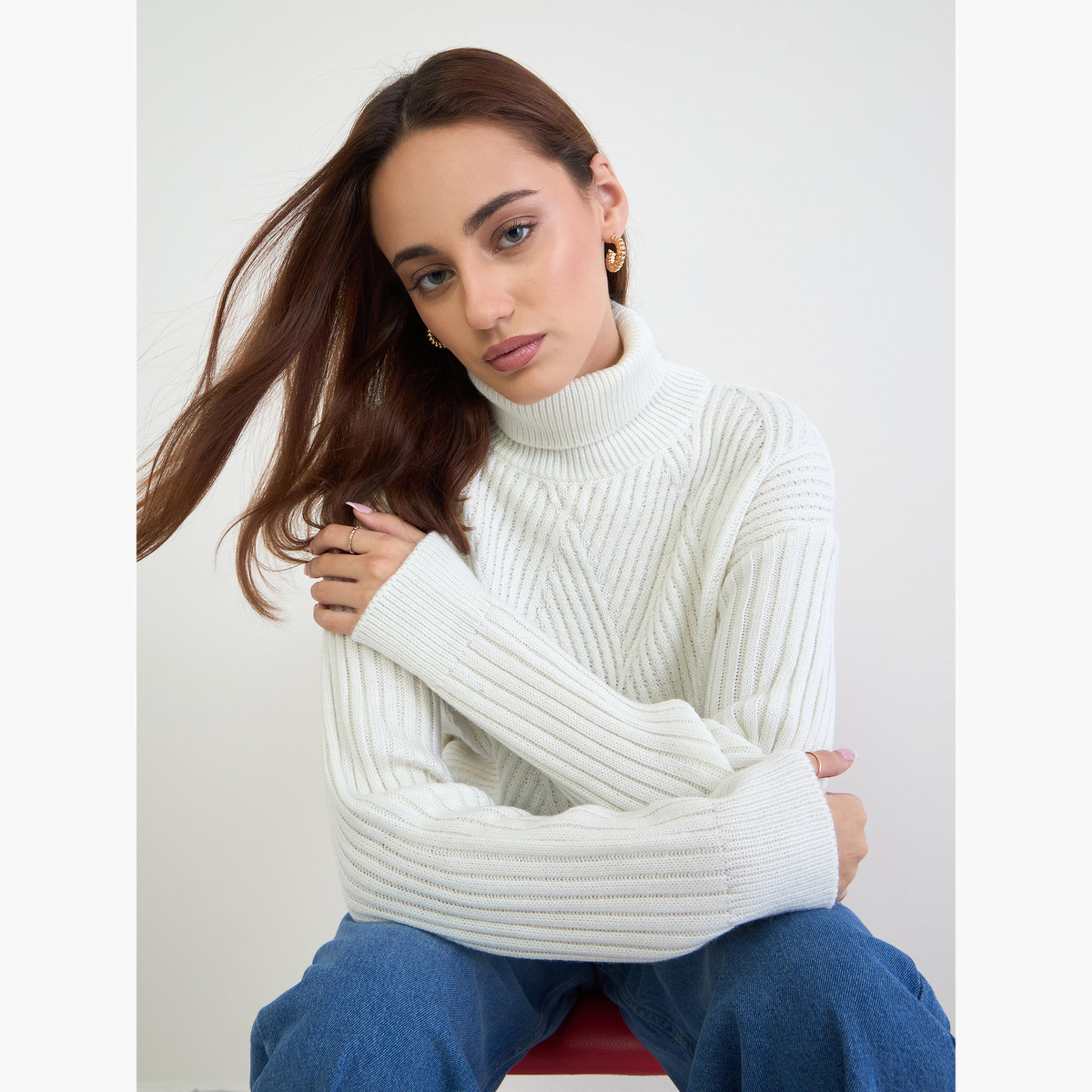 ستايلي - سترة طويلة ومزخرفة بقصّة عادية-women-clothing-cardigansandjumpers-jumpers-image-3