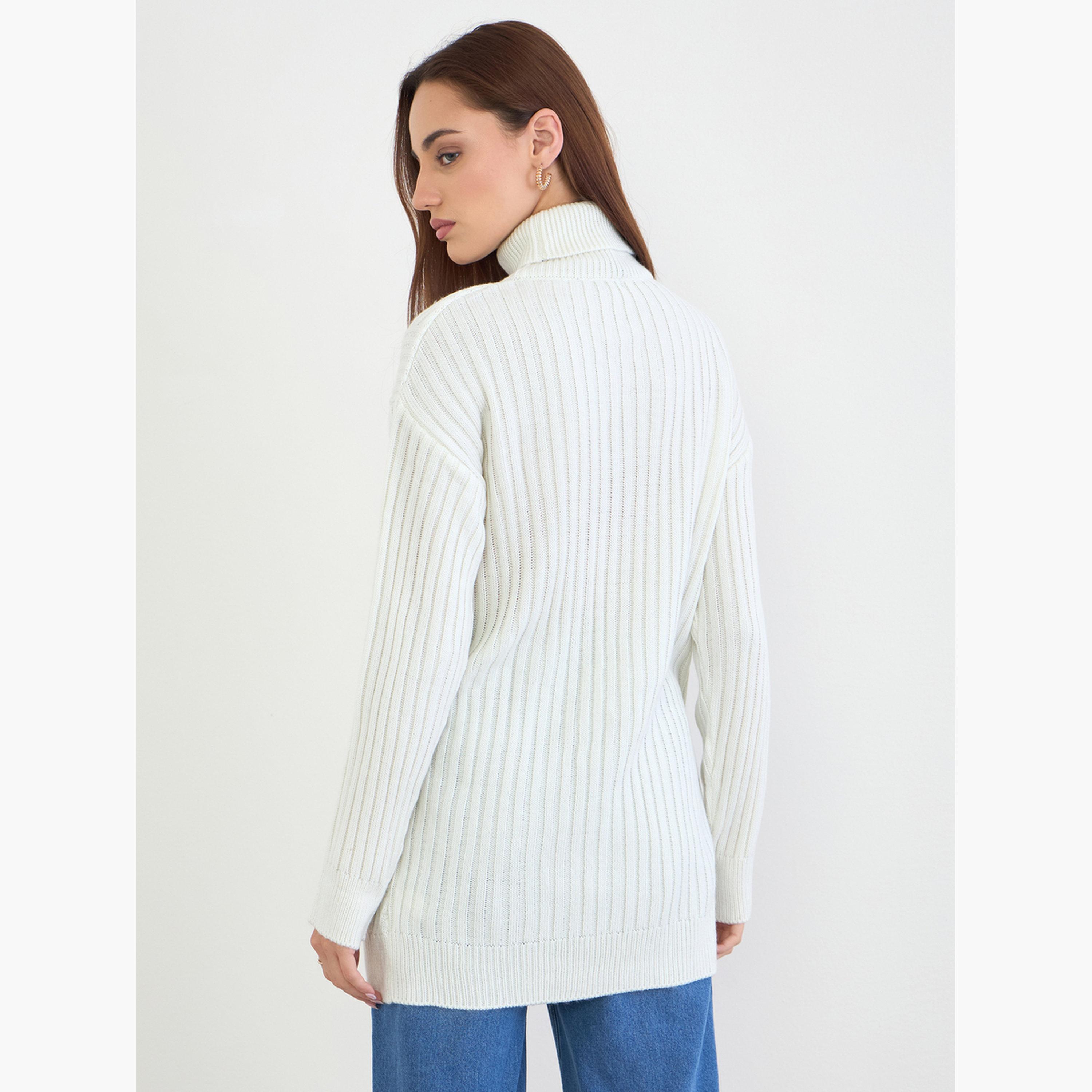 ستايلي - سترة طويلة ومزخرفة بقصّة عادية-women-clothing-cardigansandjumpers-jumpers-image-1