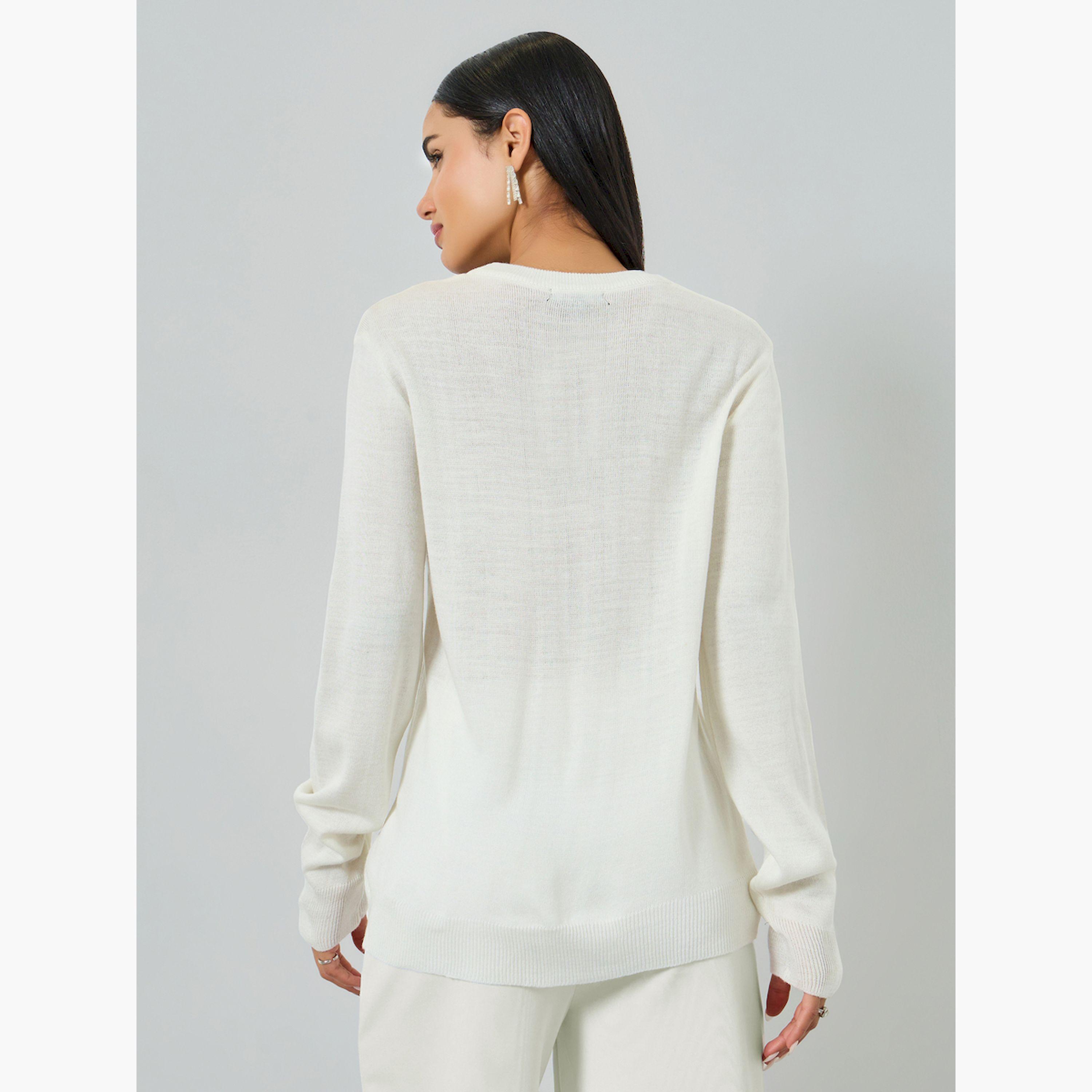 Styli Off White Regular Fit Embellished Sweater-women-clothing-cardigansandjumpers-jumpers-image-4