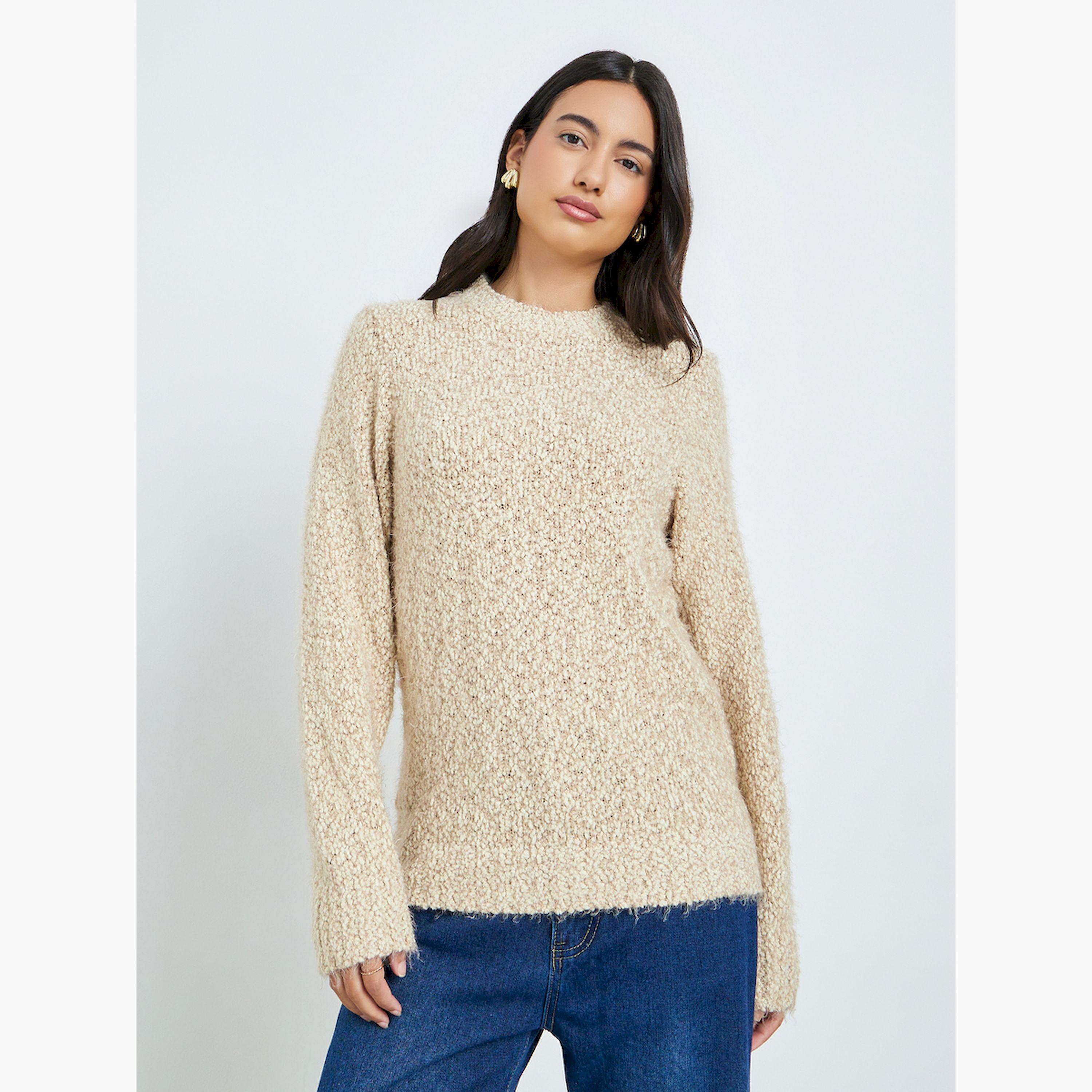 سويتر بتفاصيل محبوكة وقصة عادية-women-clothing-cardigansandjumpers-jumpers-image-5