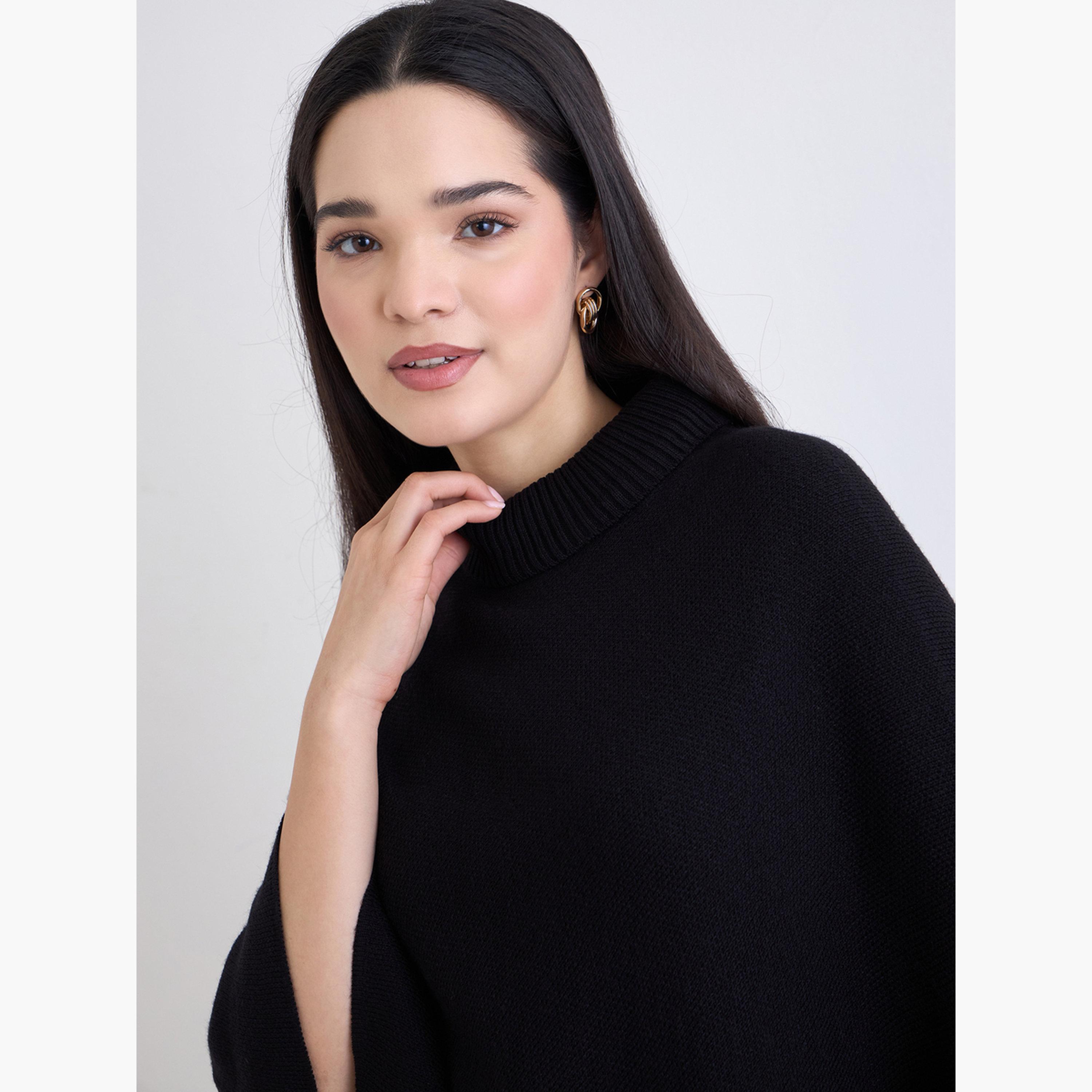 Styli Women Oversized High Neck Cape Sweater-women-clothing-cardigansandjumpers-jumpers-image-4