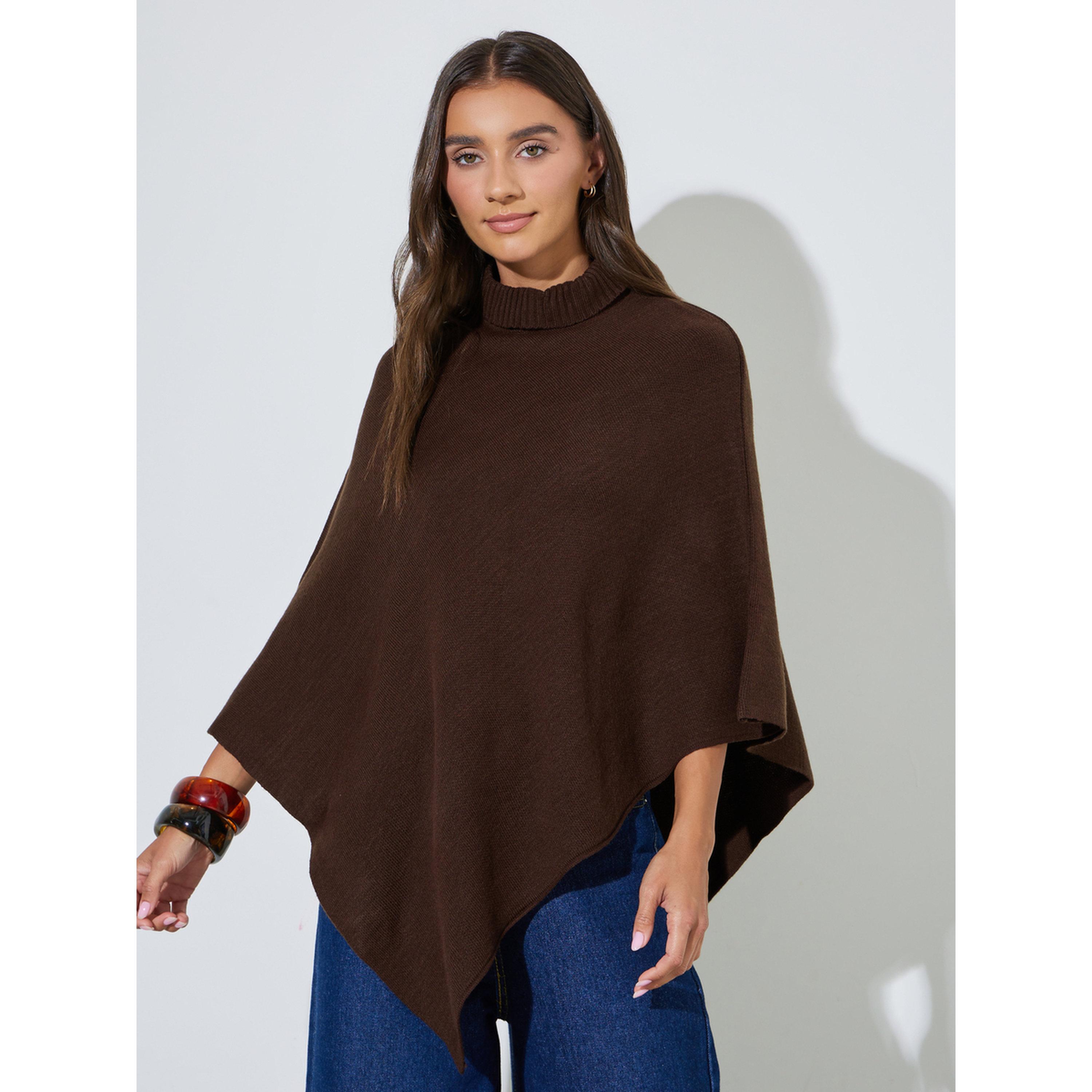Styli Oversized High Neck Cape Sweater-women-winterwear-cardigansandjumpers-jumpers-image-1